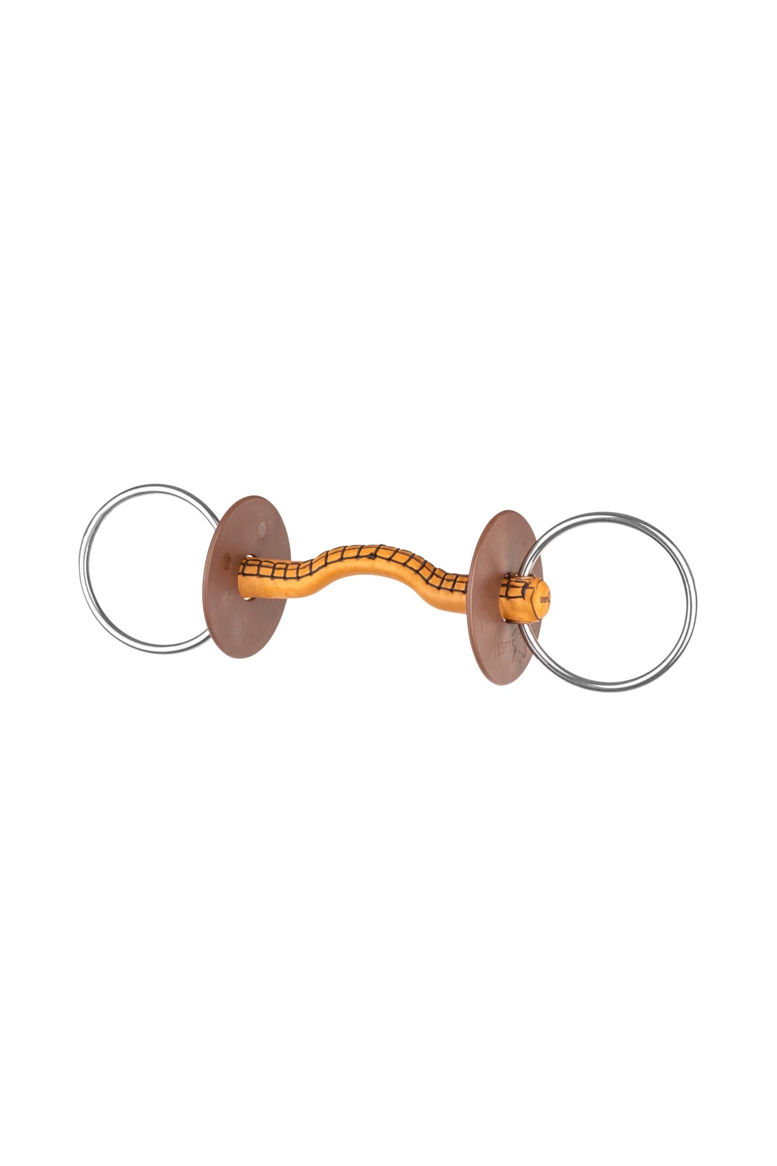 Beris Snaffle Bit, Leatherbar Konnex TB, Thin, Hard Horse Bits