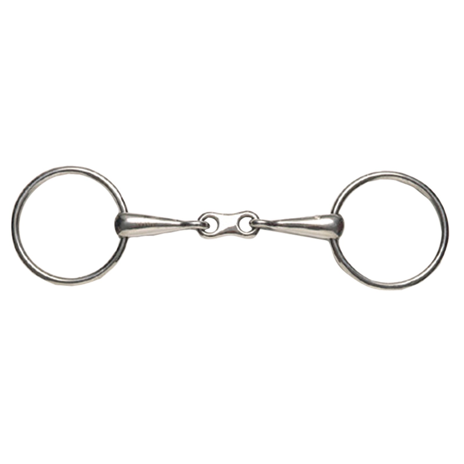 Korsteel Stainless Steel Thin Mouth French Link Loose Ring Snaffle Bit Gebisse