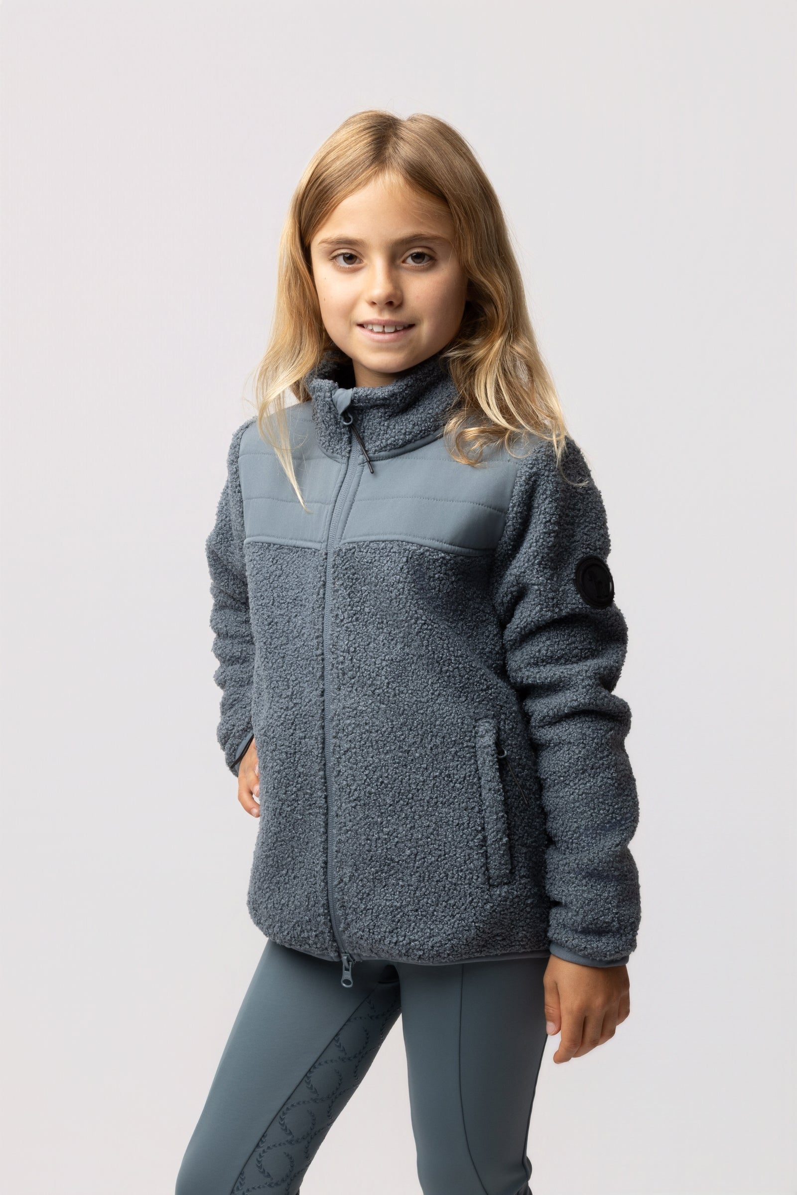 Horze Misha Kinder Hybrid Fleecejacke Kinder Reitbekleidung