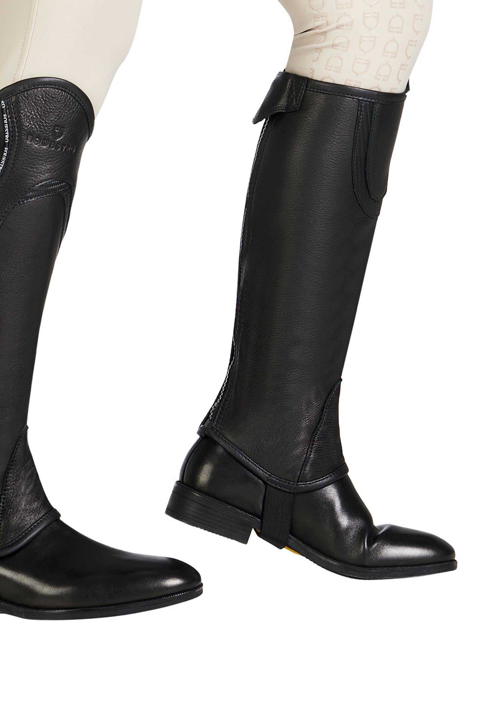 Equestro Piping Leather Chaps Riding Boots & Riding Shoes