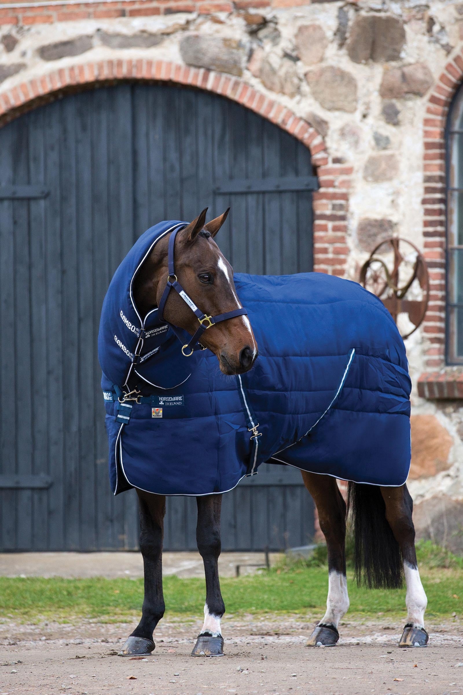 Horseware Rambo Plus Vari-Layer Stable Rug With Detachable Neck, 450g Horse Rugs