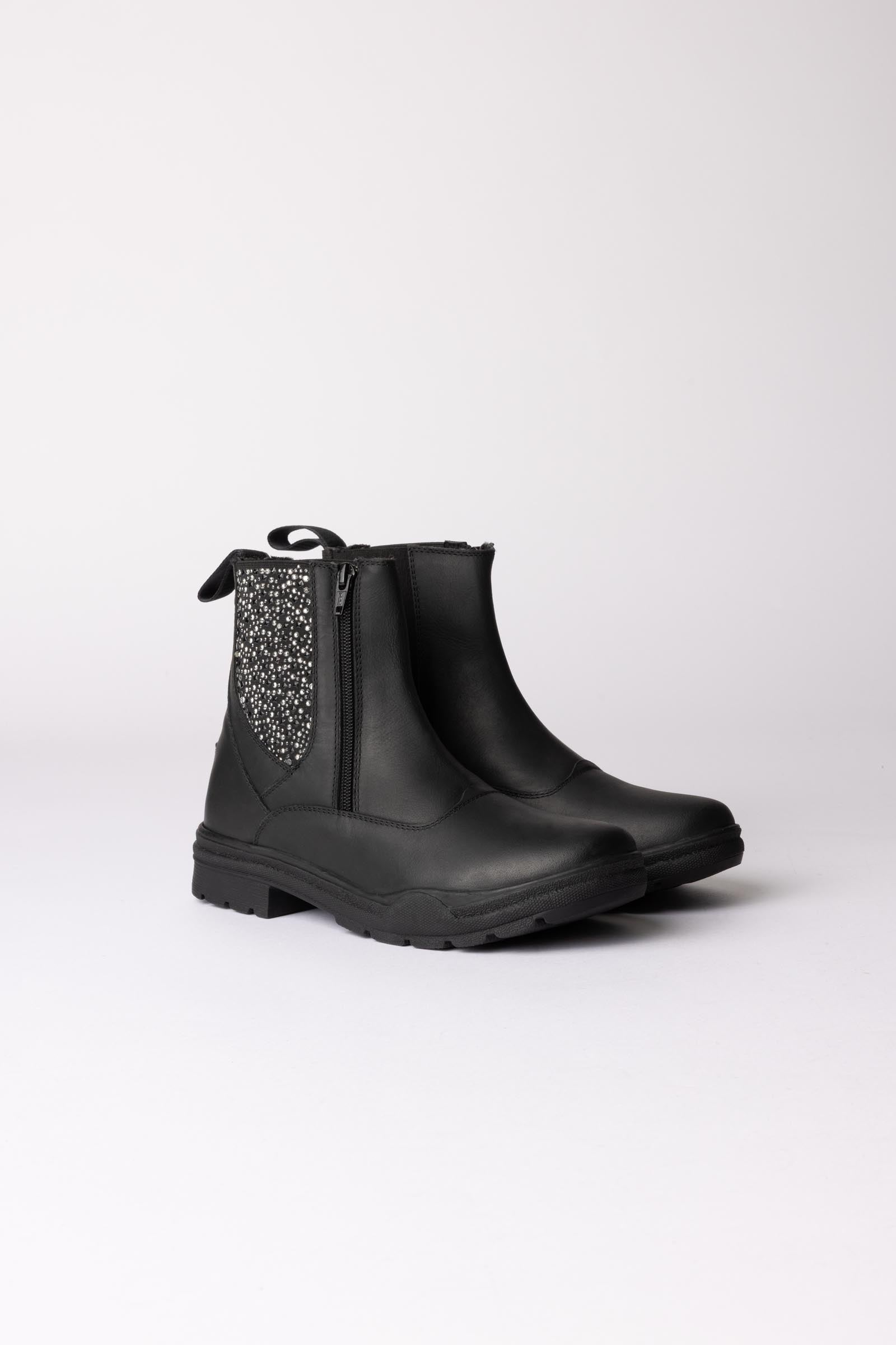 Horze Sporty Jodhpur-Stiefeletten aus Leder mit Zierelementen in Kristalloptik Reitstiefel & Reitschuhe