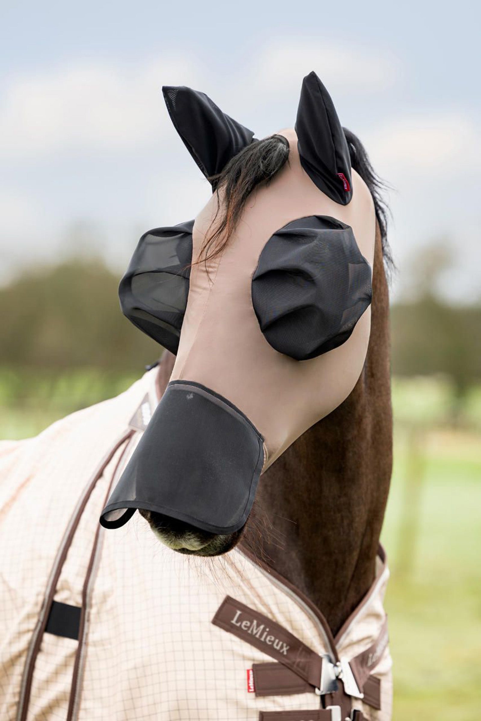 LeMieux Bug Relief Full Mask Antifly Protection for Horses