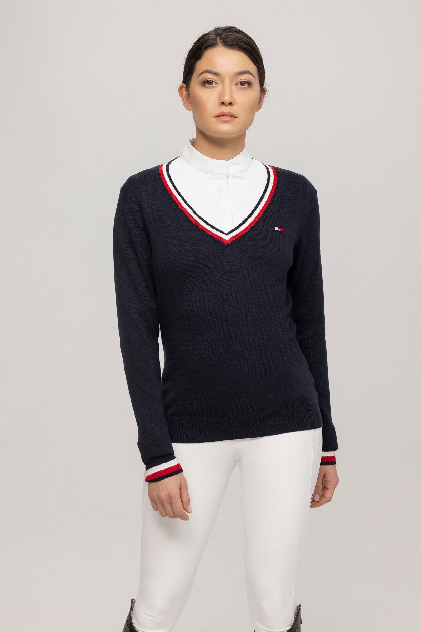 Tommy Hilfiger Equestrian Indiana Women´s V-neck Sweater Women’s Riding Clothing
