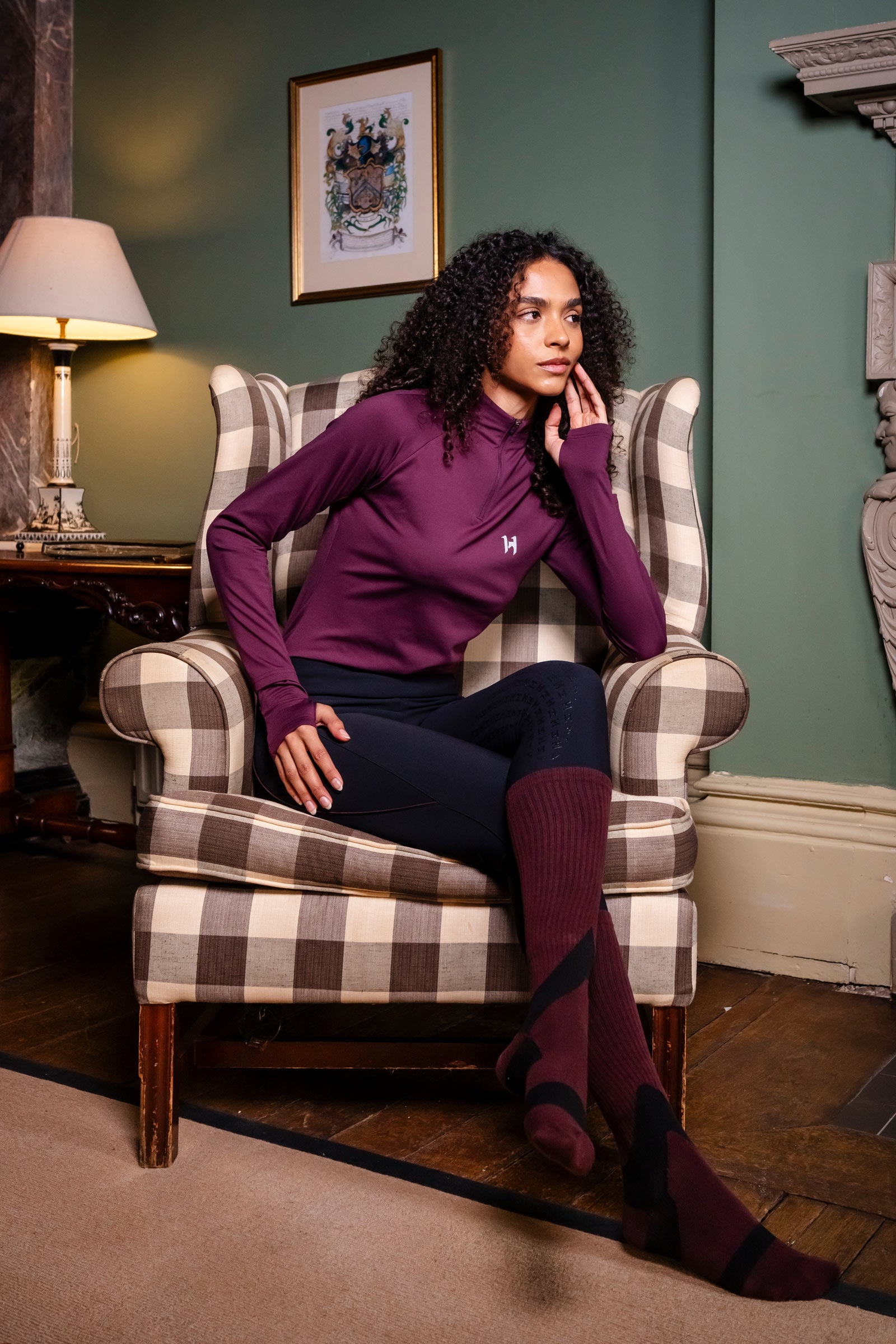 Horseware Strive Winter Damen 1/4 Zip Oberteil Damen Reitbekleidung