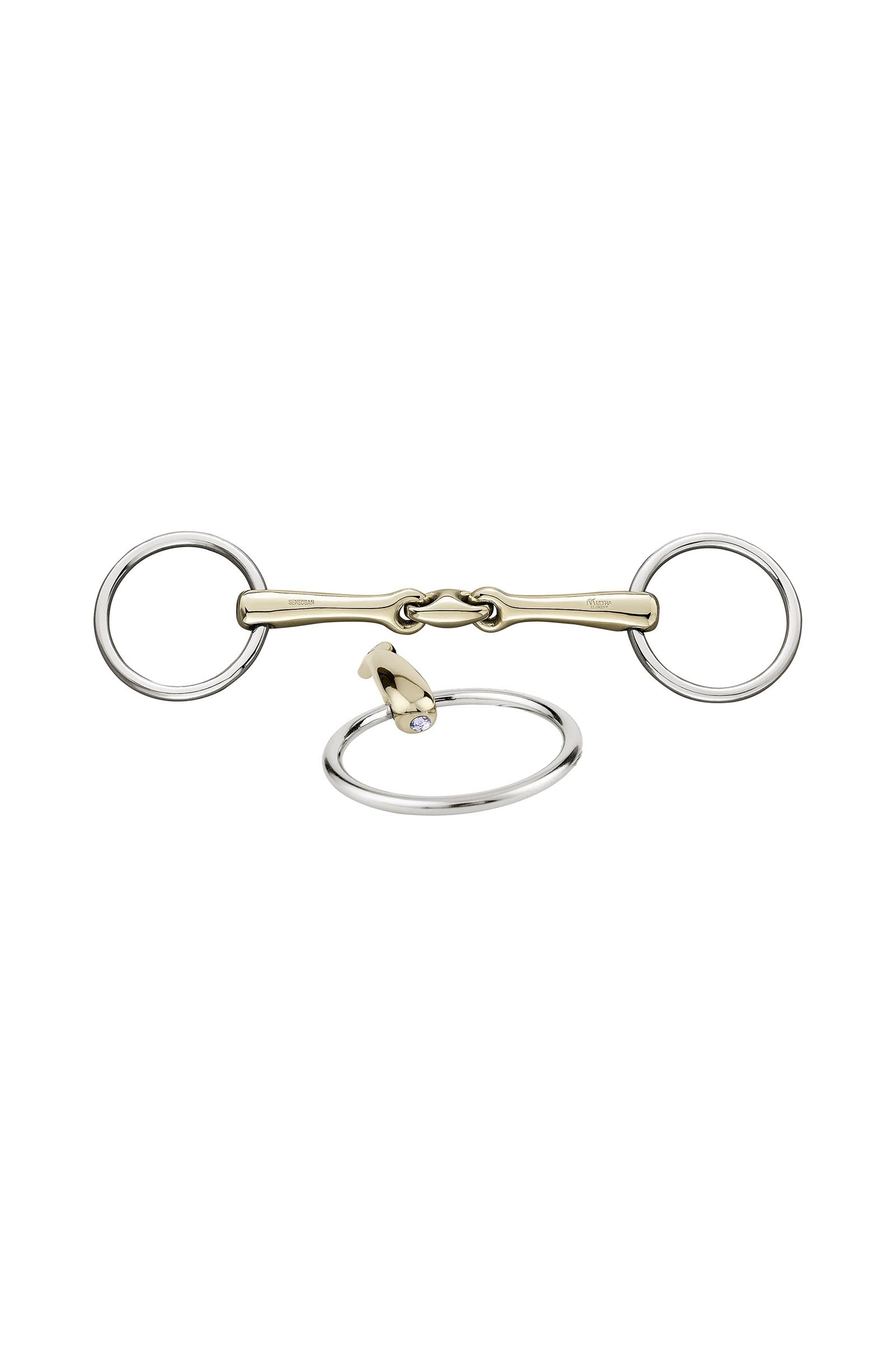 Sprenger KK Ultra Unterlegtrense, doppelt gebrochen, 14 mm, Sensogan, mit Kristallen Gebisse