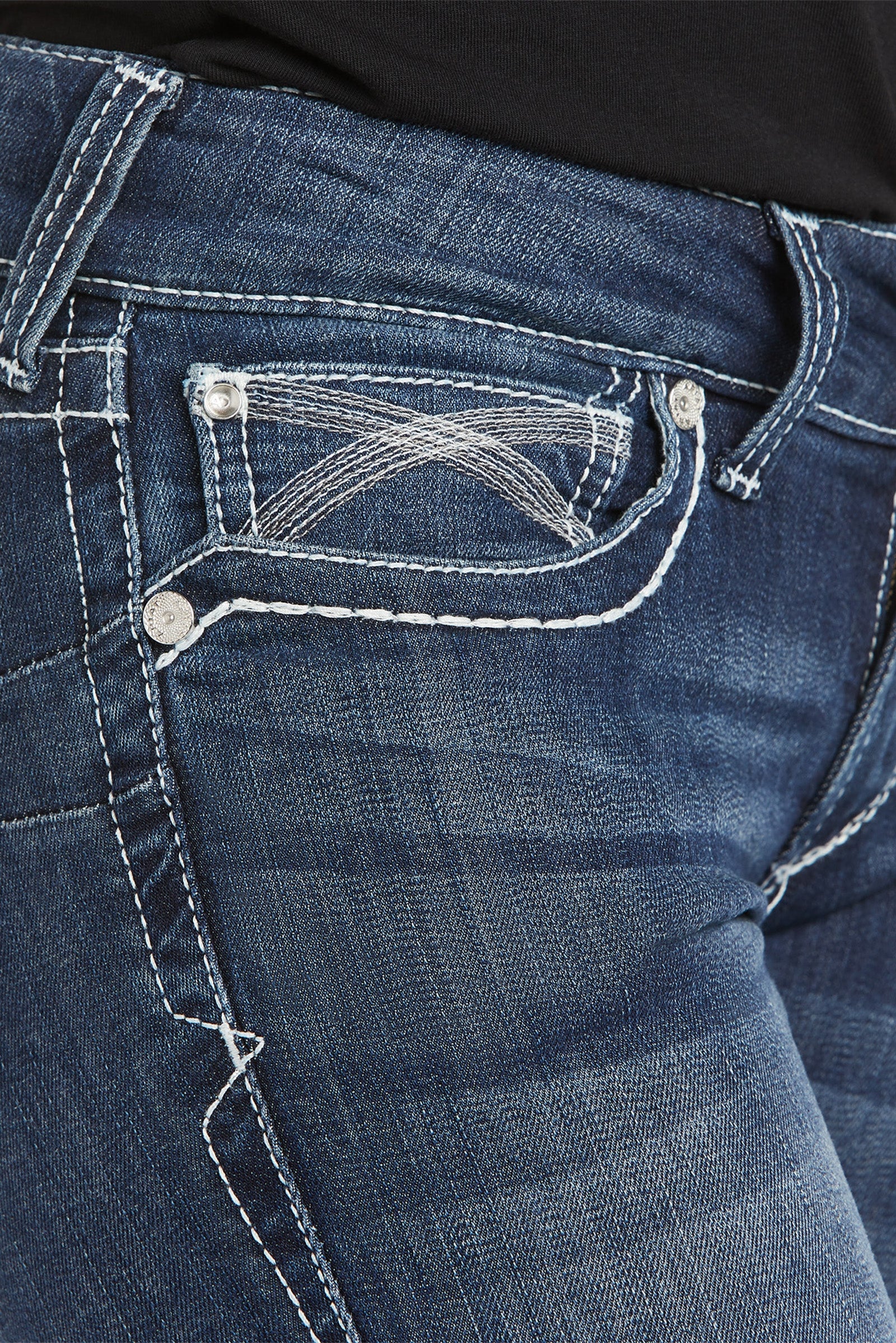 Ariat Women's R.E.A.L. Mid Rise Stretch Ivy Stackable Straight Leg Jeans Womens Breeches