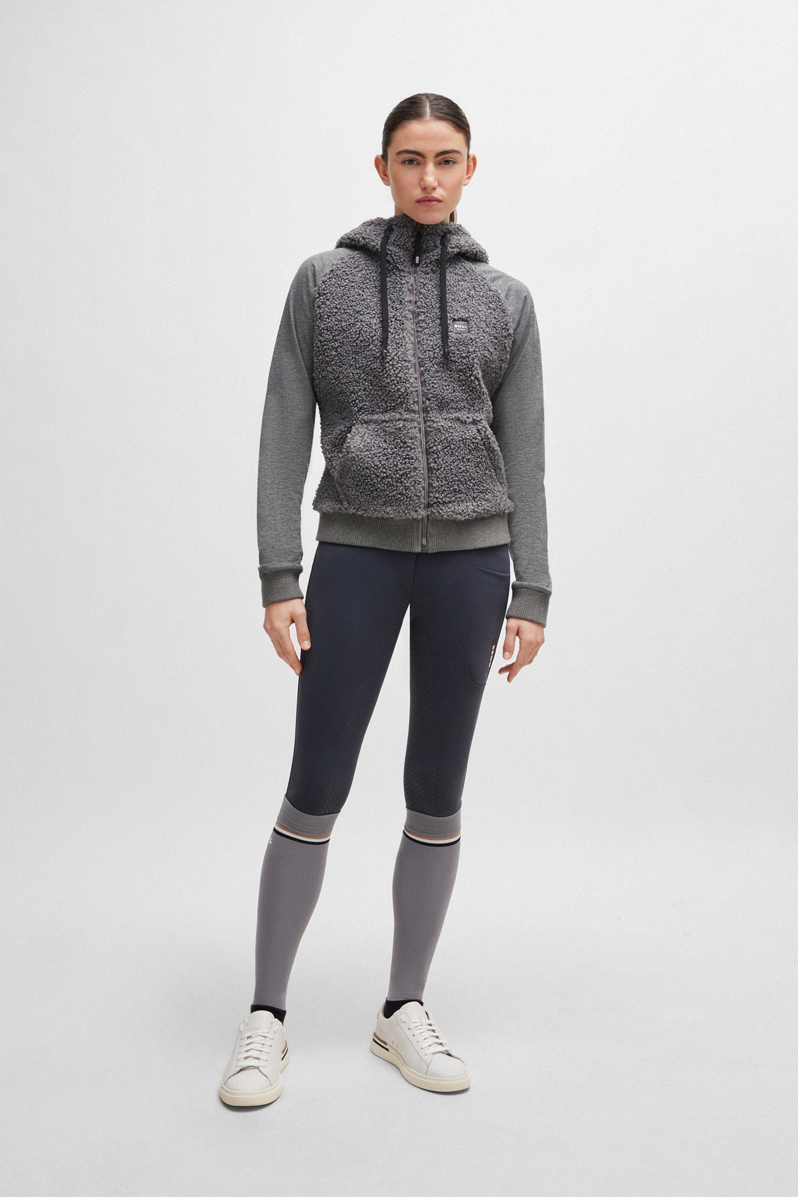 BOSS Equestrian Boss Riva Teddy Hybrid Zip Hoodie Women’s Riding Clothing