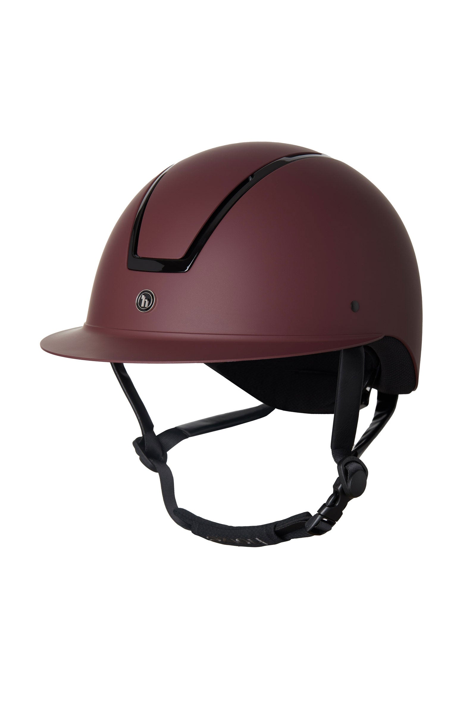 Horze Noir Riding Helmet II with Shiny Frame & Sun Visor Safety Equipment