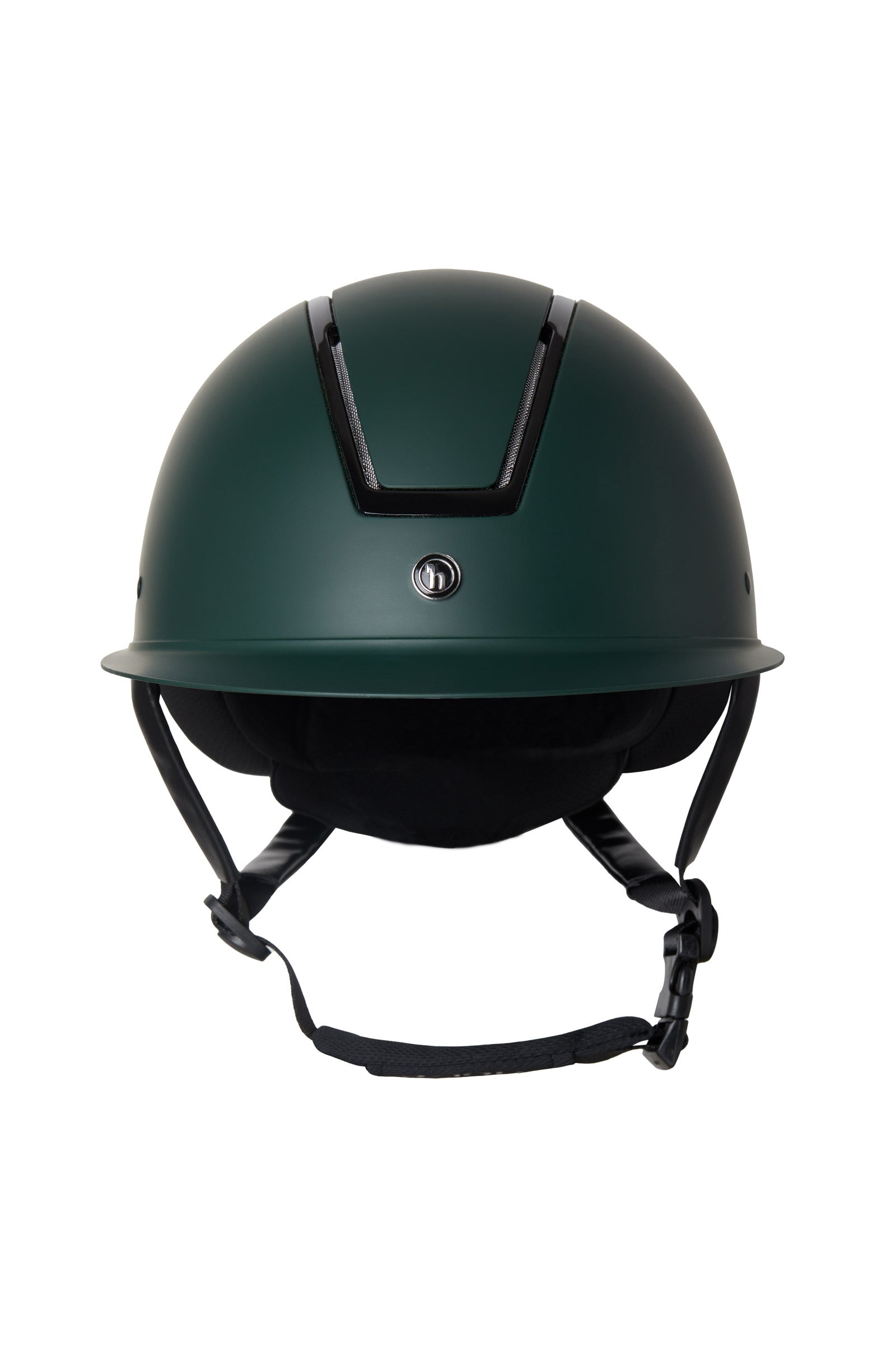 Horze Noir Riding Helmet II with Shiny Frame & Sun Visor Safety Equipment