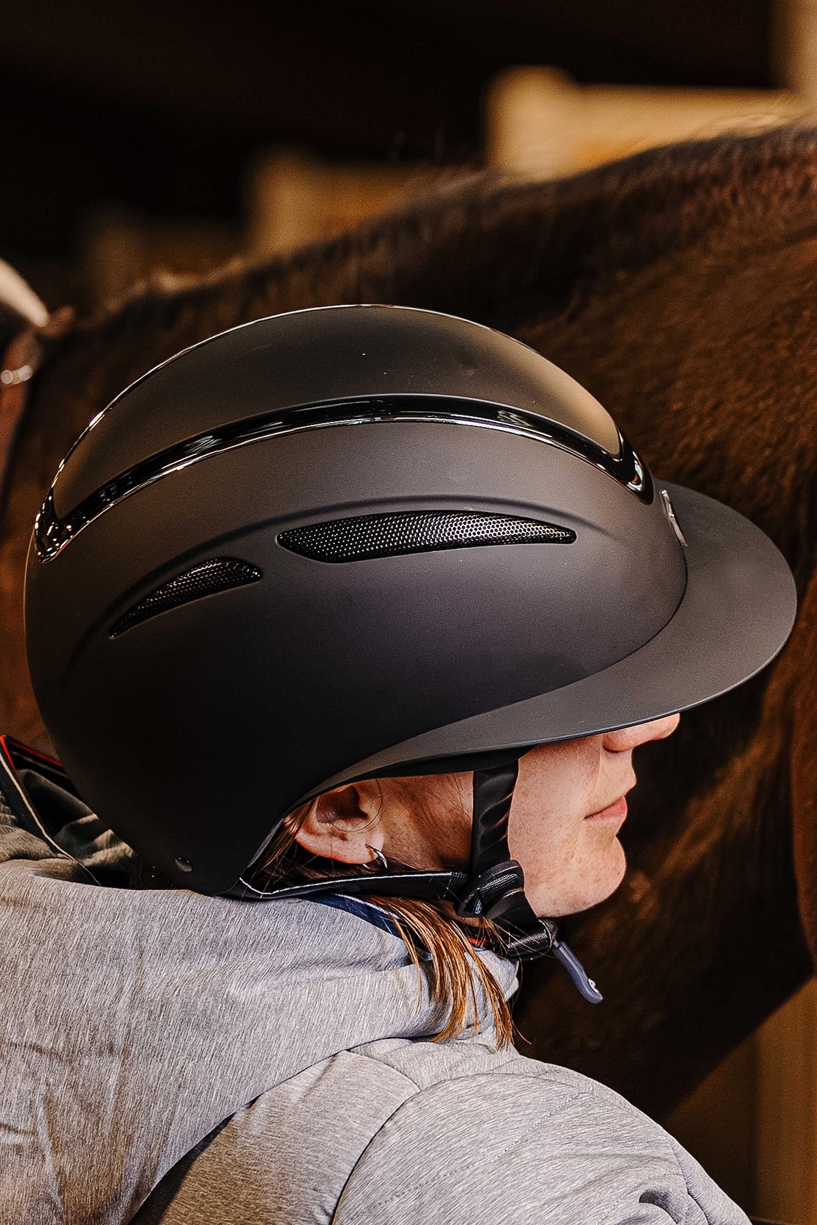 Equi Theme EQUITHÈME Agris Riding Helmet, Wide Visor Safety Equipment