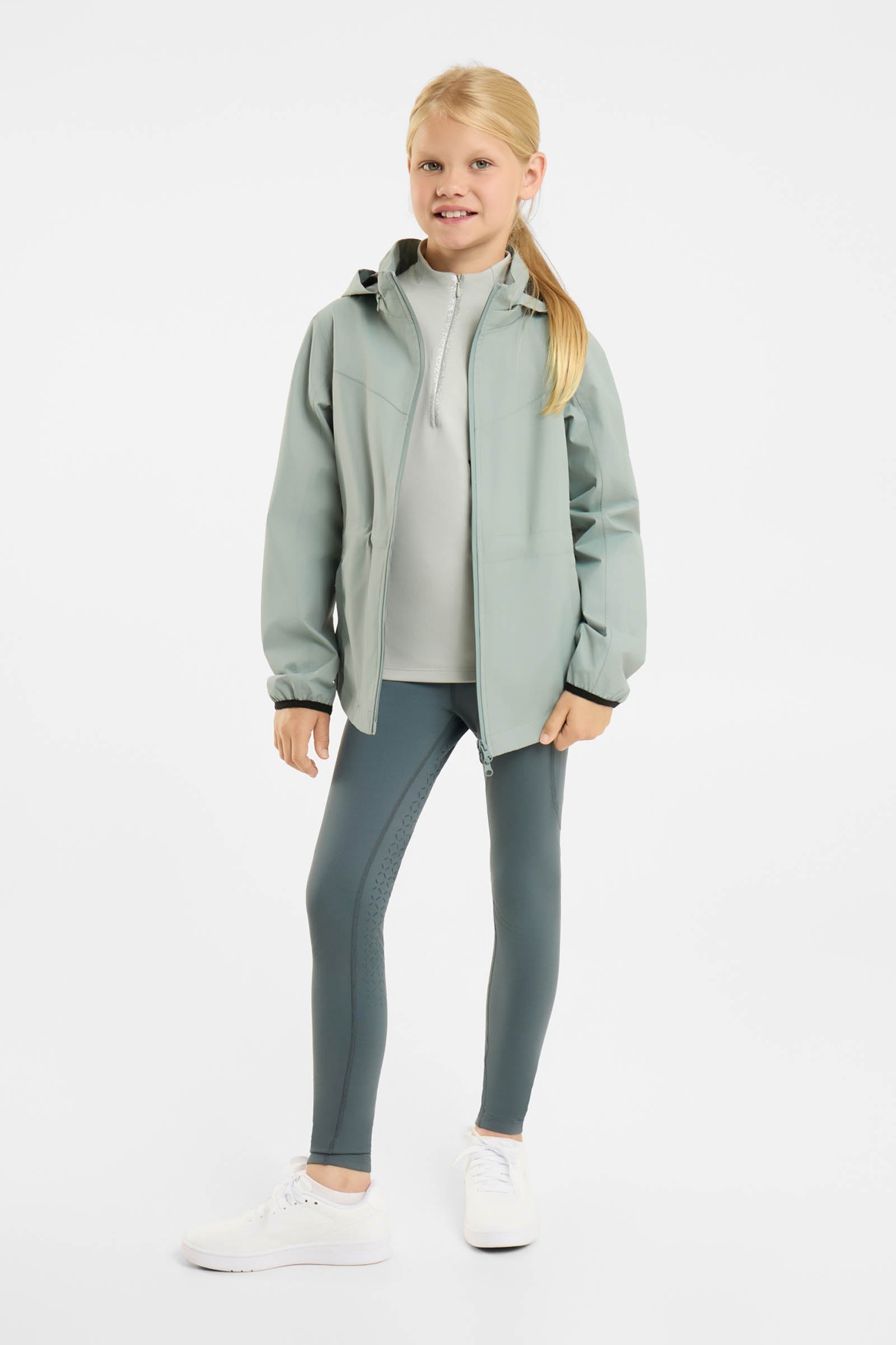Horze Young Rider Fiora Waterproof Stowaway Hood Jacket Kids Apparel