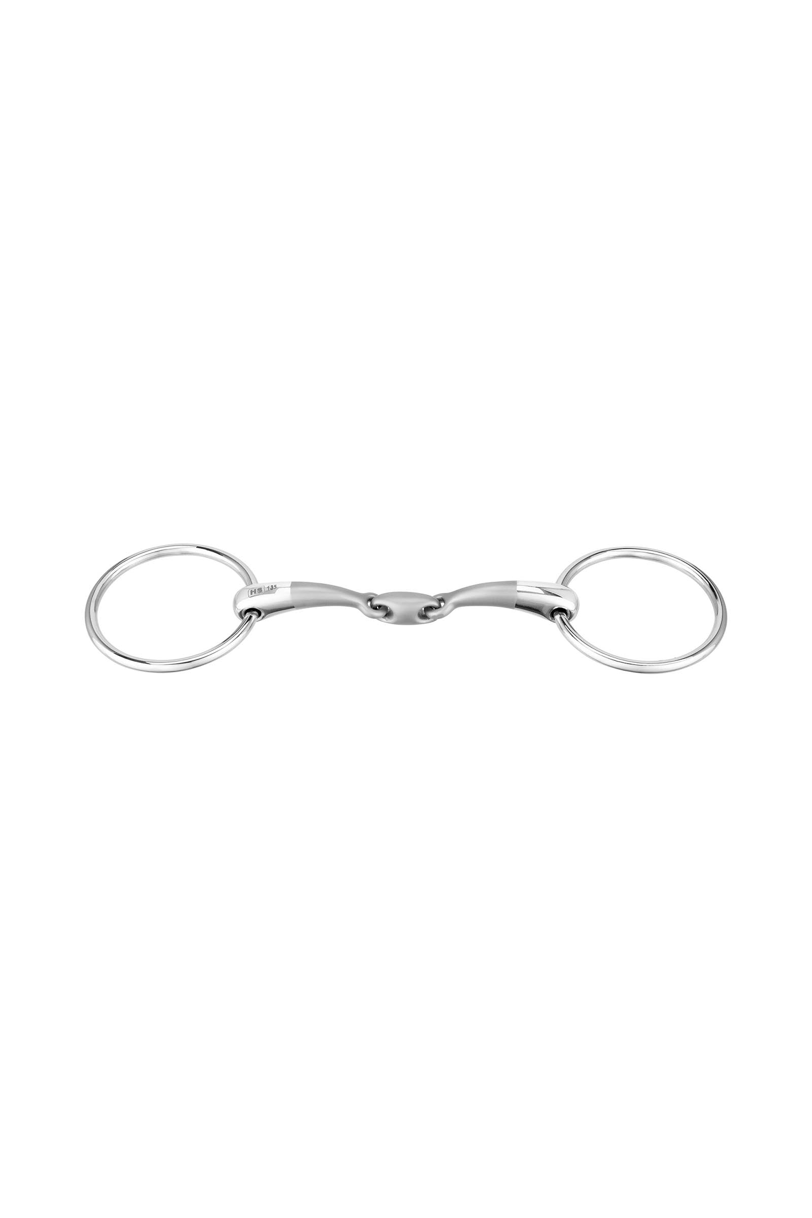 Sprenger Satinox Wassertrense, doppelt gebrochen, 14 mm, 55 mm Ringe, Edelstahl Gebisse