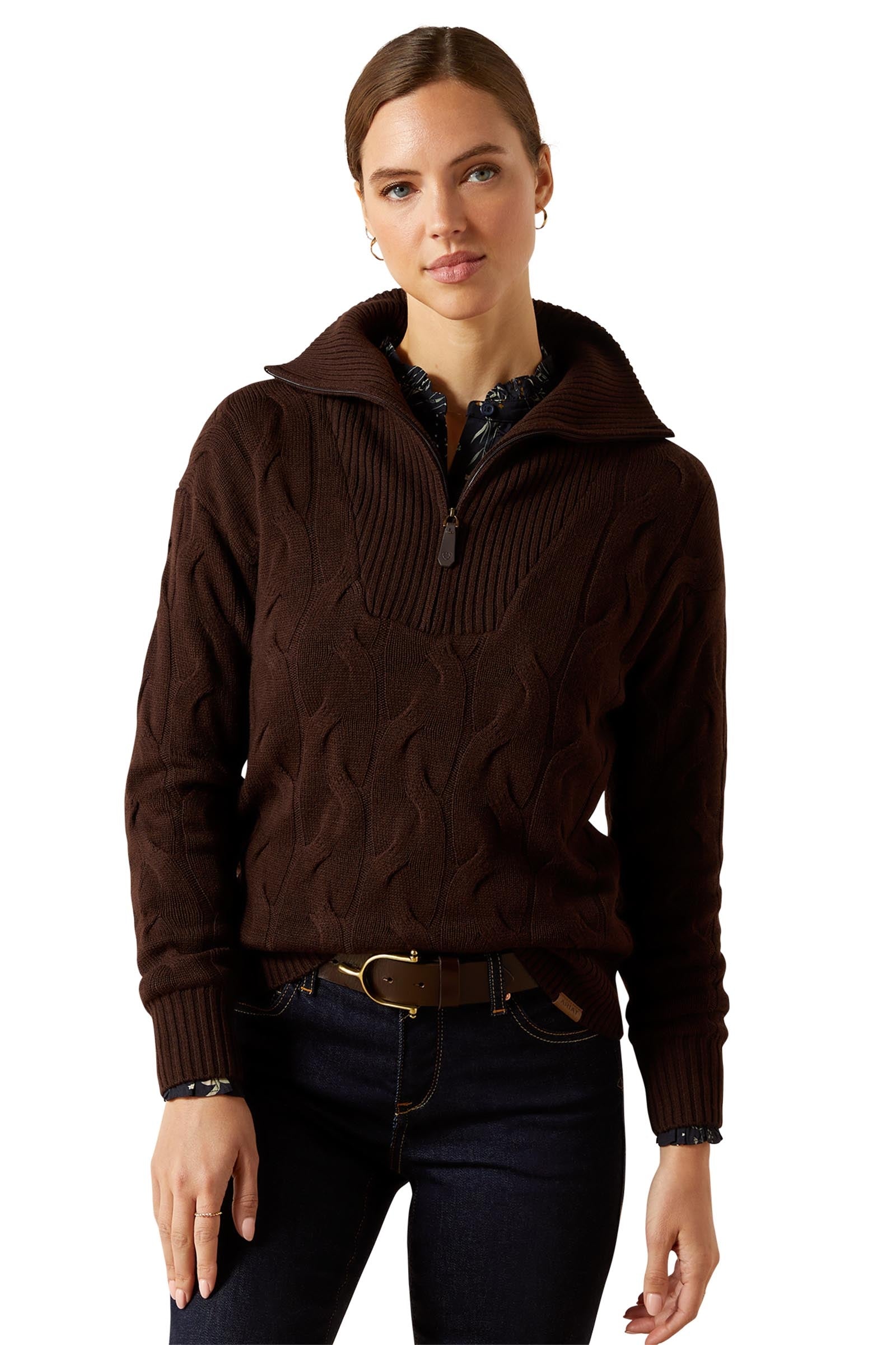 Ariat Alamere Damenpullover mit halbem Reißverschluss Damen Reitbekleidung