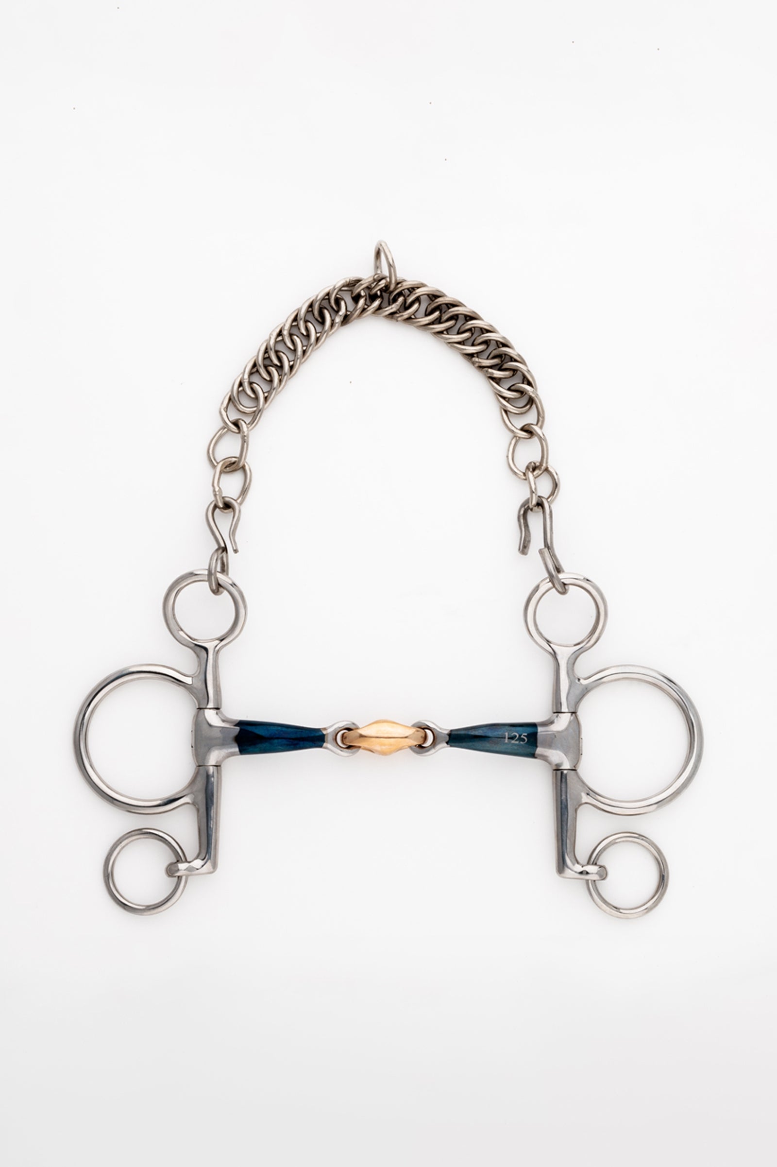 Kavalkade ergonomisches Pelhamgebiss, doppelt gebrochen mit Lock Up, kurz, 14 mm Gebisse