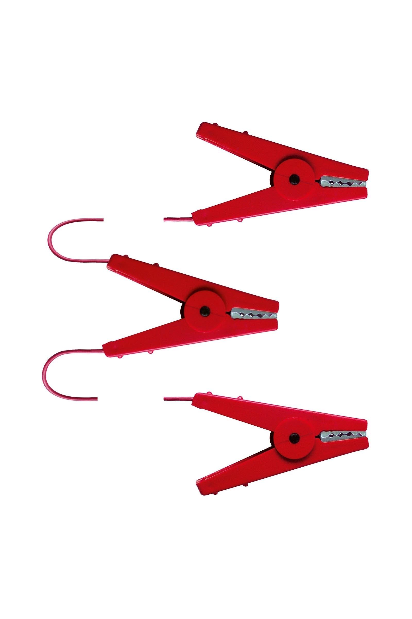 Corral CORRAL Zaunverbindungskabel mit 3 Krokodilklemmen rot (2 × 60 cm) Weidezaun
