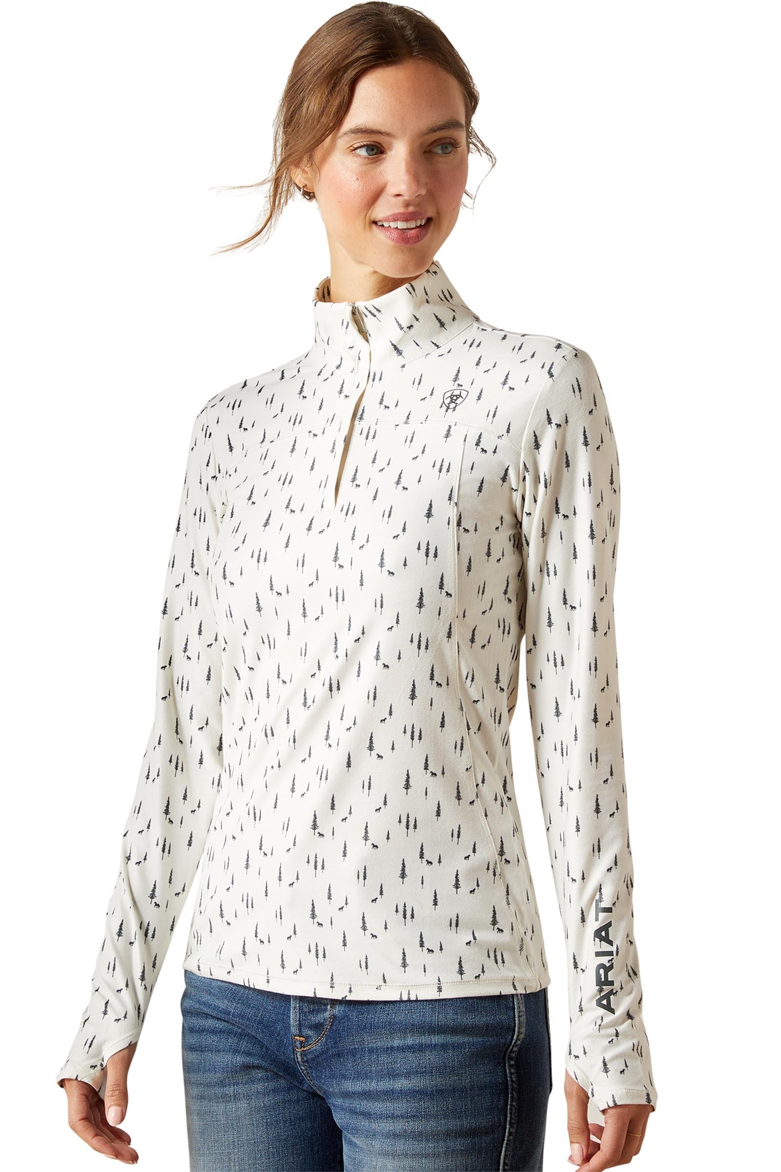 Ariat Lowell 3.0 Women´s 1/4 Zip Baselayer Shirt Damen Reitbekleidung