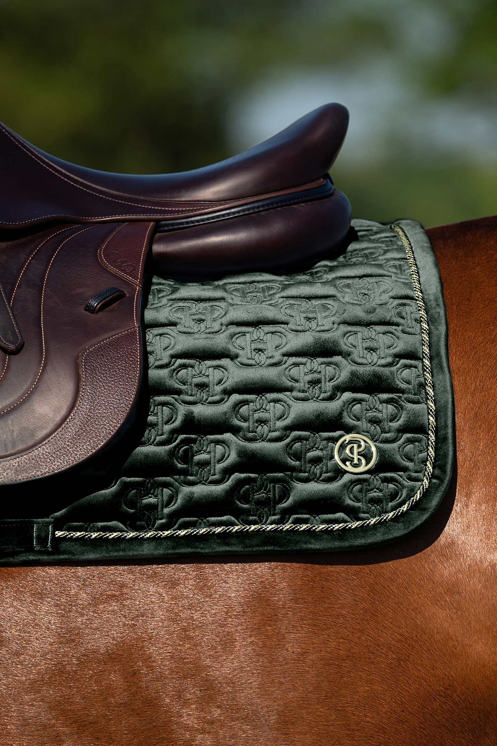 PS of Sweden Saddle Pad Velvet Monogram Jump Saddle Pads