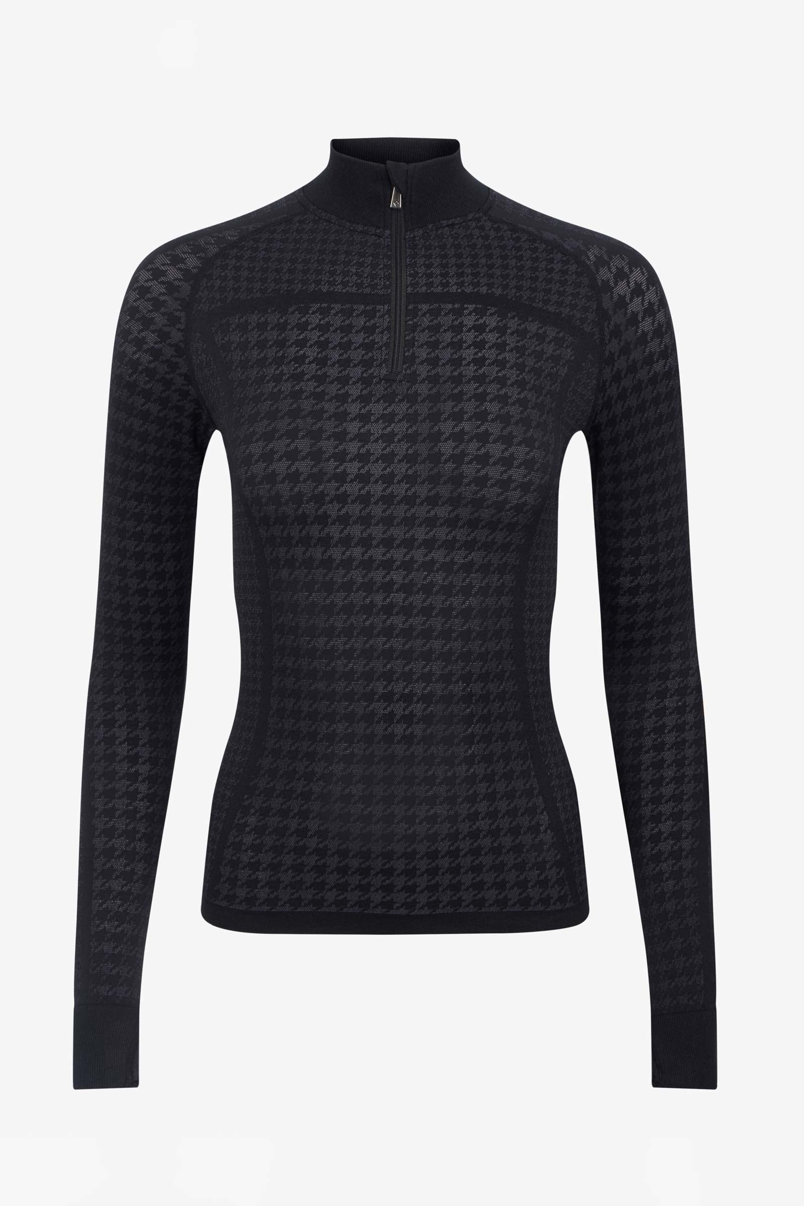 LeMieux Aspen Houndstooth Top with Quarter Zip Damen Reitbekleidung