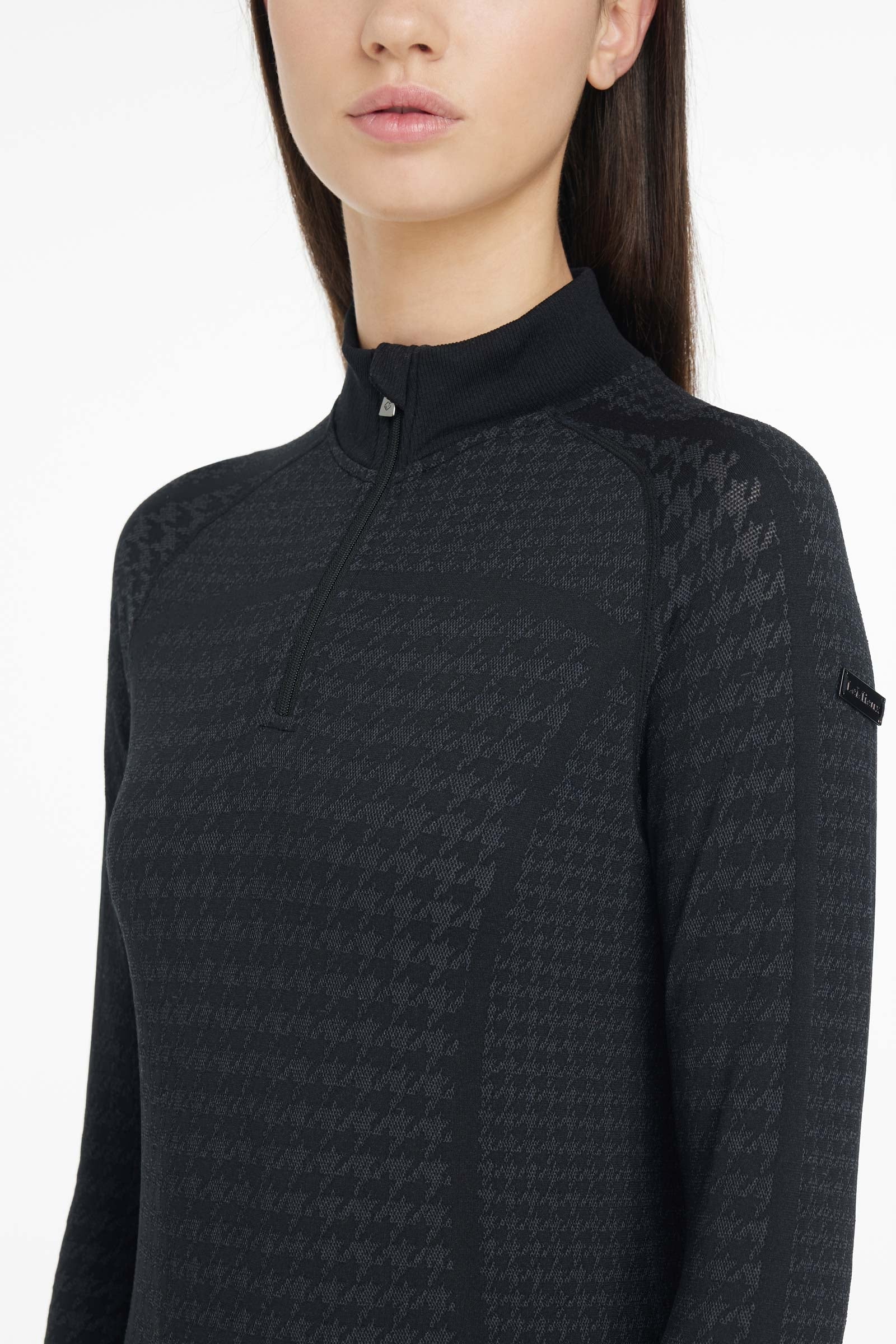 LeMieux Aspen Houndstooth Top with Quarter Zip Women’s Riding Clothing