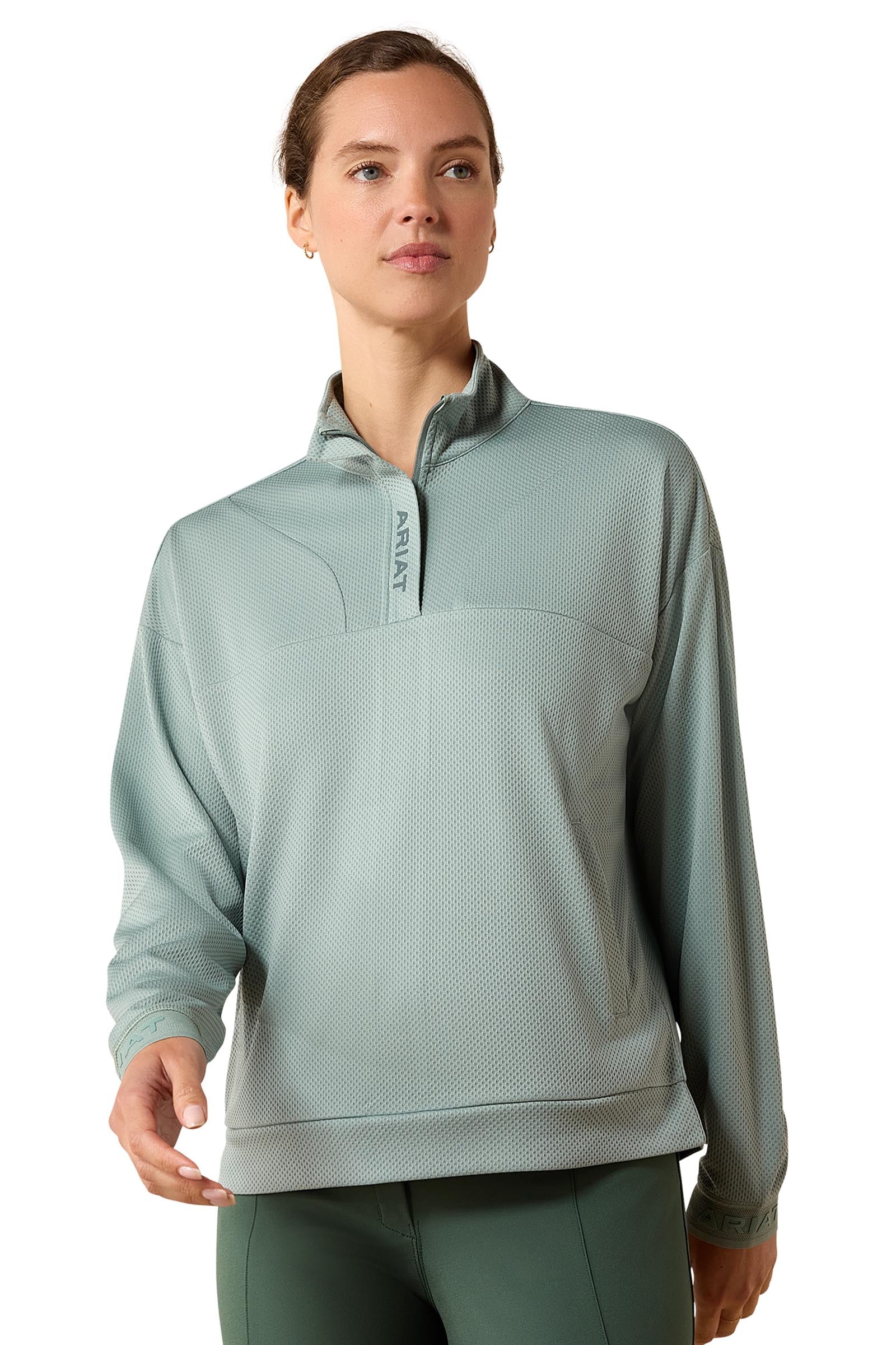 Ariat Breathe Damen Sweatshirt mit 1/2 Reißverschluss Damen Reitbekleidung