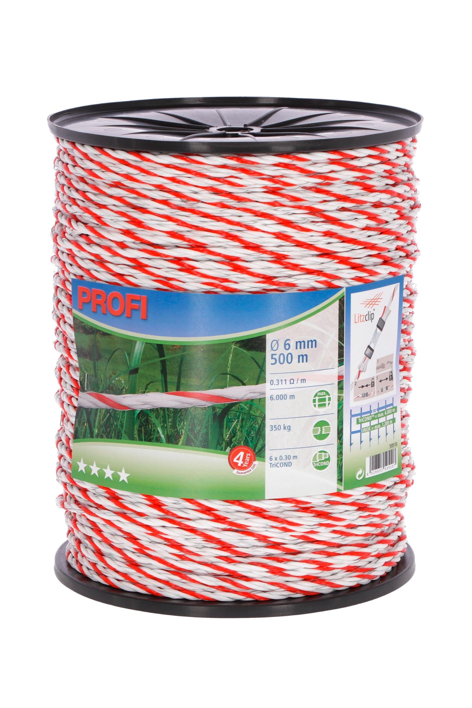 Corral CORRAL Weidezaunseil Profi 500 m × Ø 6 mm, 6 × 0,30 TriCond Weidezaun