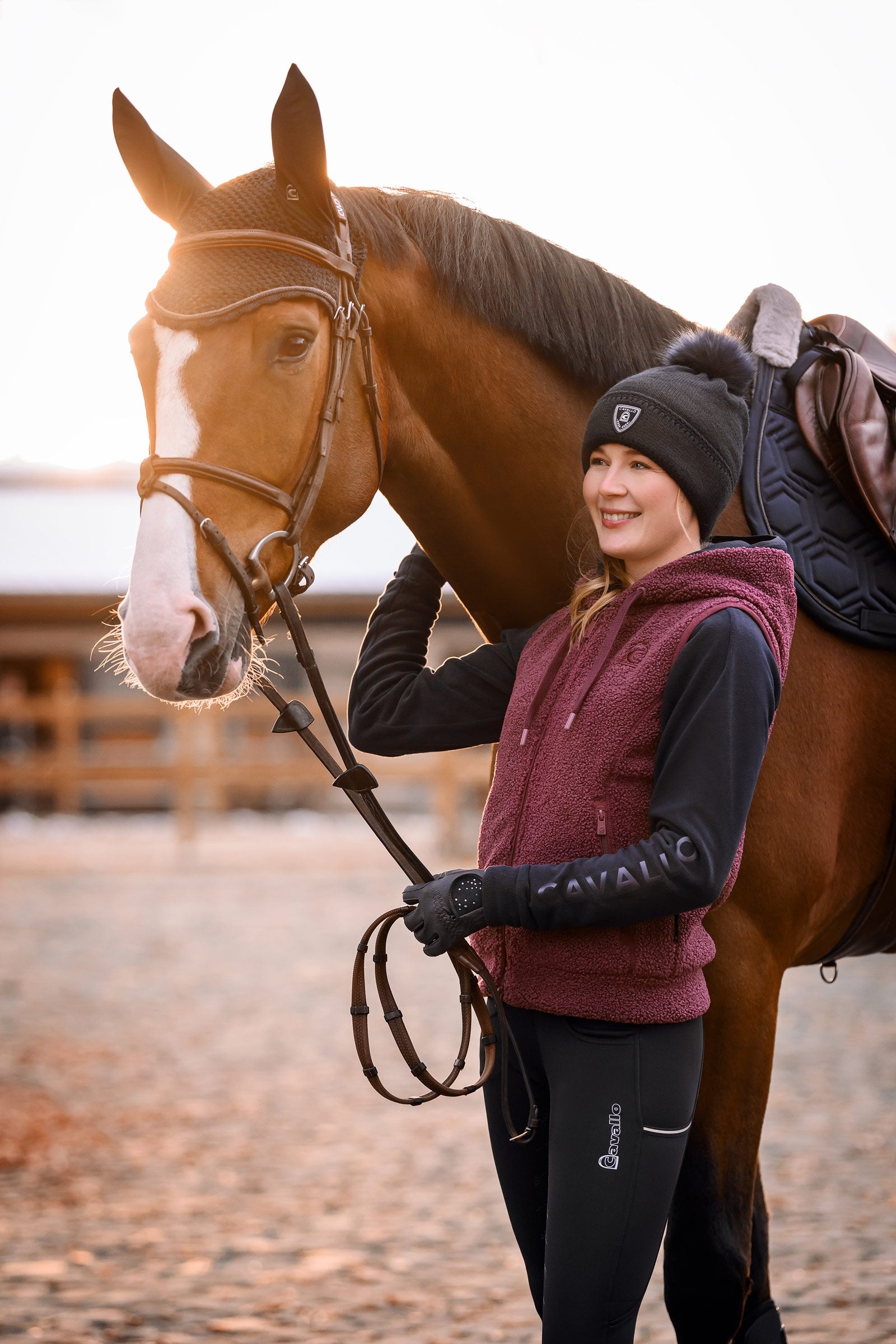 Cavallo CavalMelika Faux Fur Knit Hat Accessories