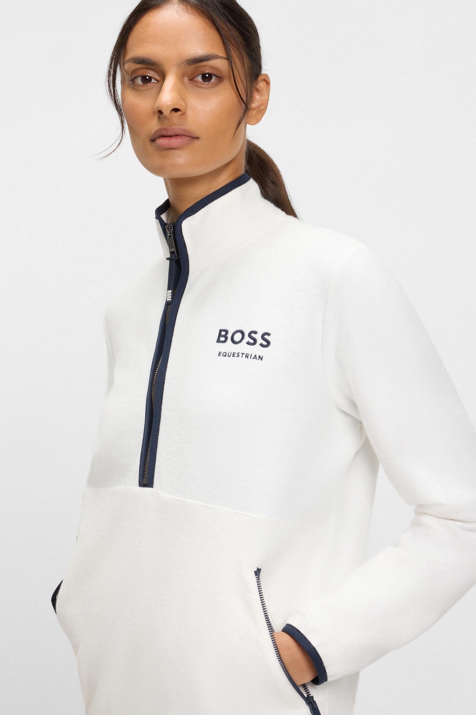 BOSS Equestrian Boss Fedora Womens Half Zip Felpa Women’s Riding Clothing