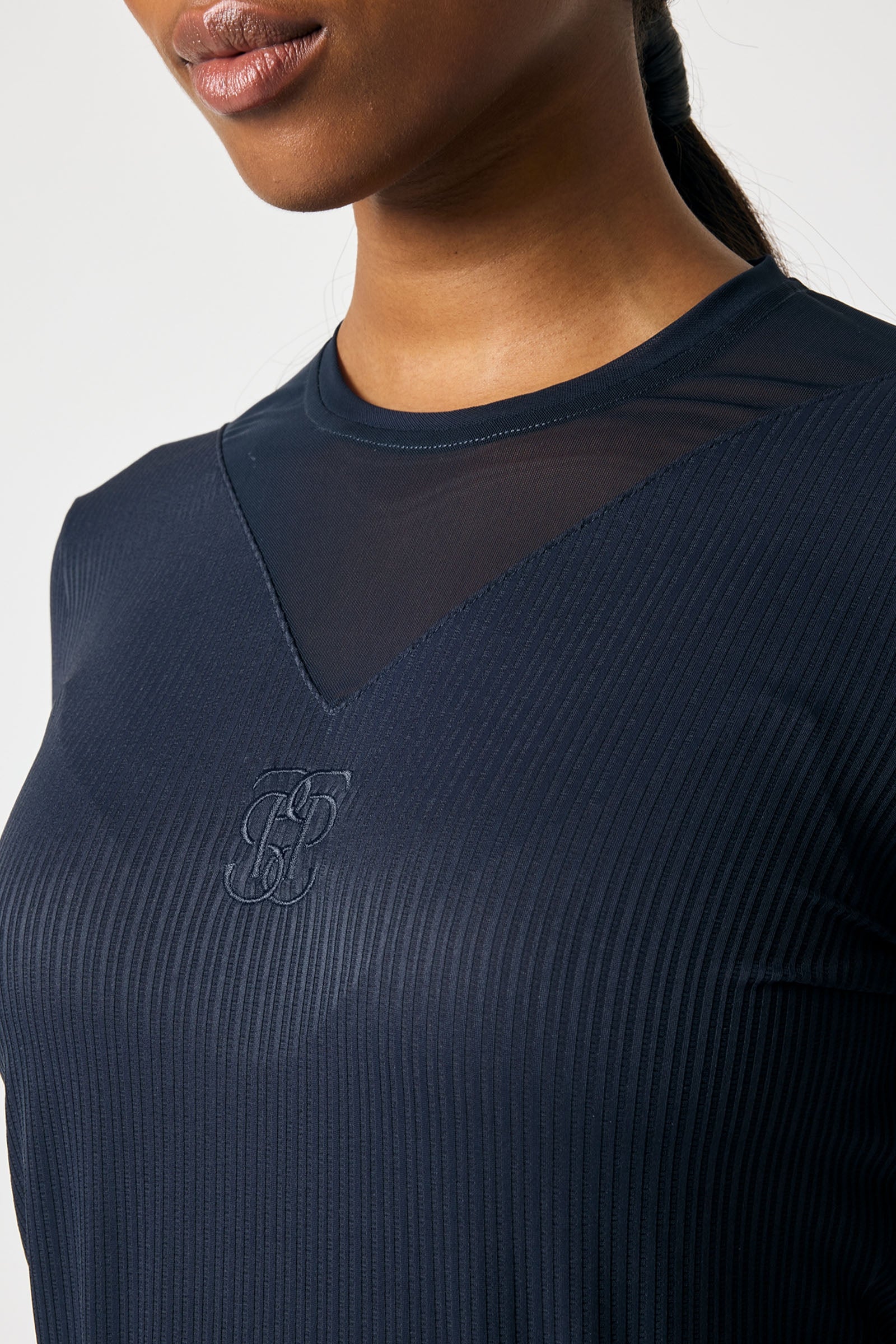 PS of Sweden Leandra LS Striped Mesh Top Women’s Riding Clothing