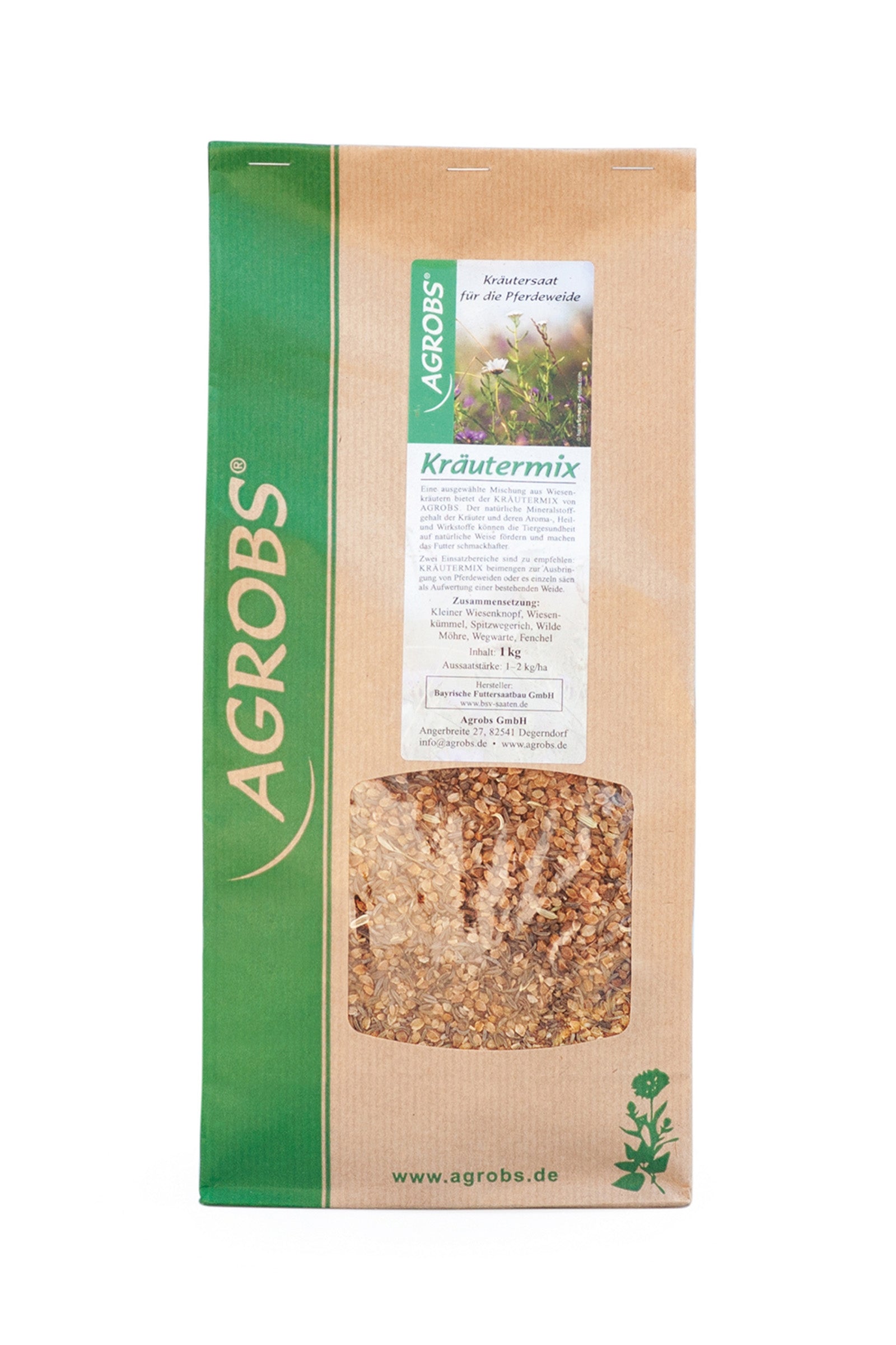 Agrobs Kräutermix Herb Seeds for Pasture 1kg Horse Feed & Nutrition