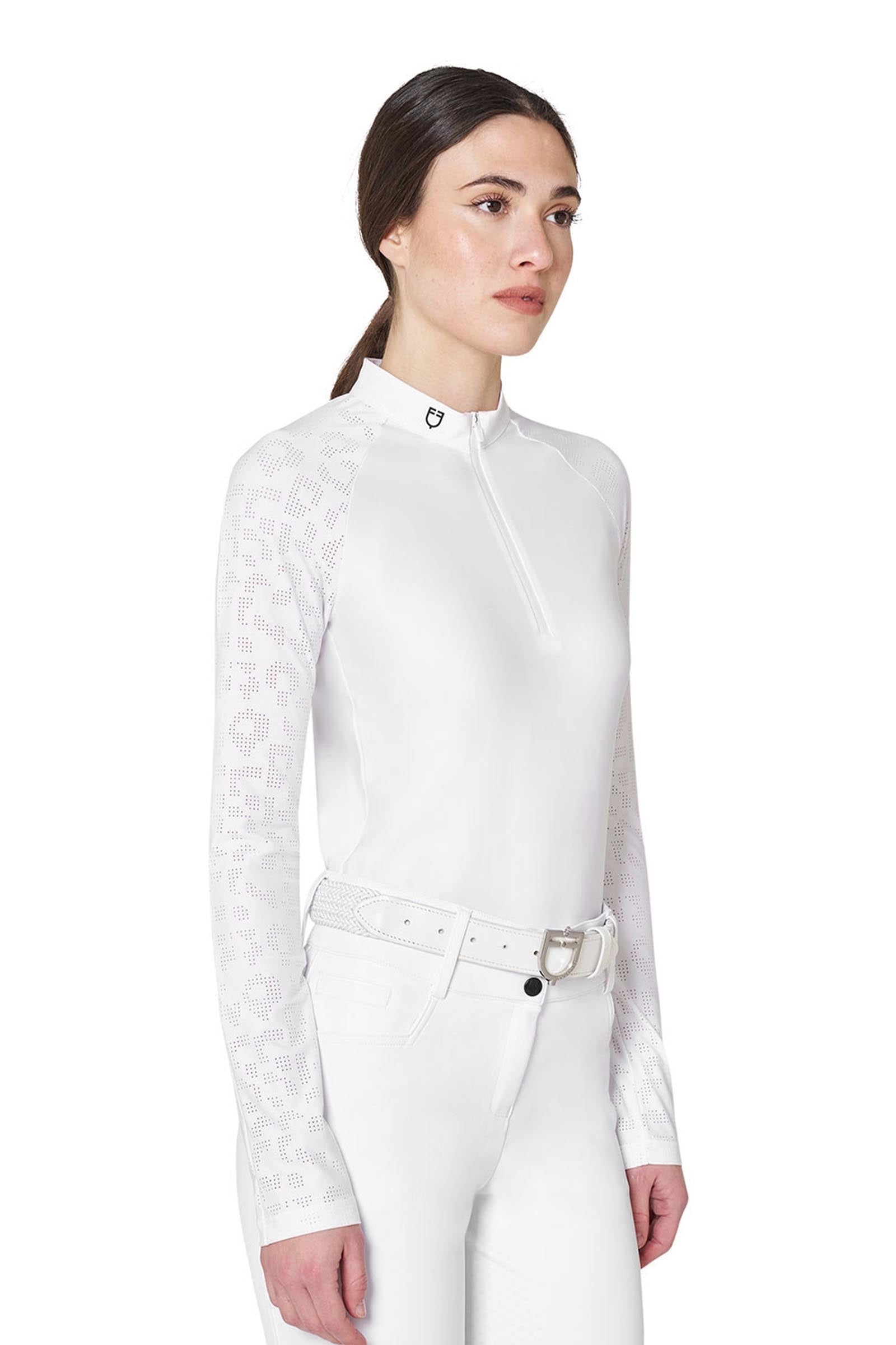 Equestro Women's Slim Fit Competition Polo Shirt With Mesh Inserts Women’s Riding Clothing