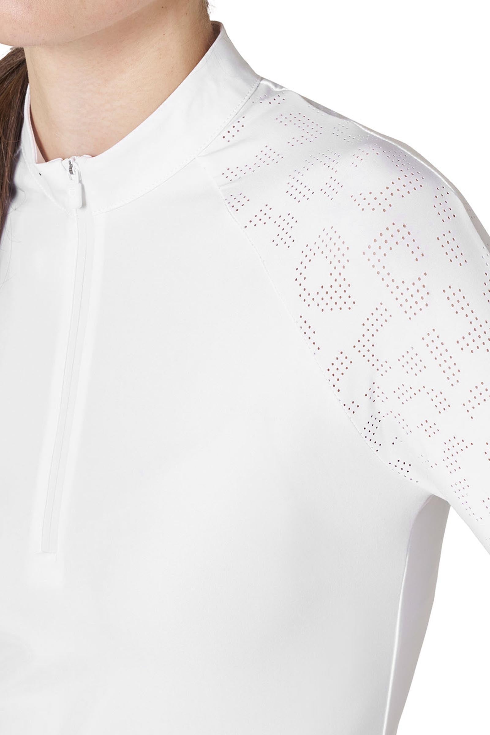 Equestro Women's Slim Fit Competition Polo Shirt With Mesh Inserts Women’s Riding Clothing