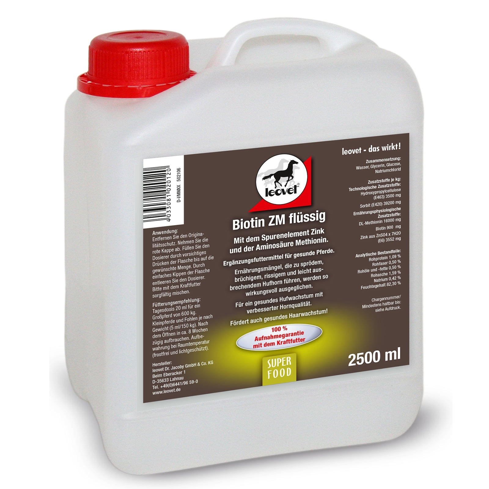 Leovet Biotin ZM flüssig 2500ml Horse Feed & Nutrition