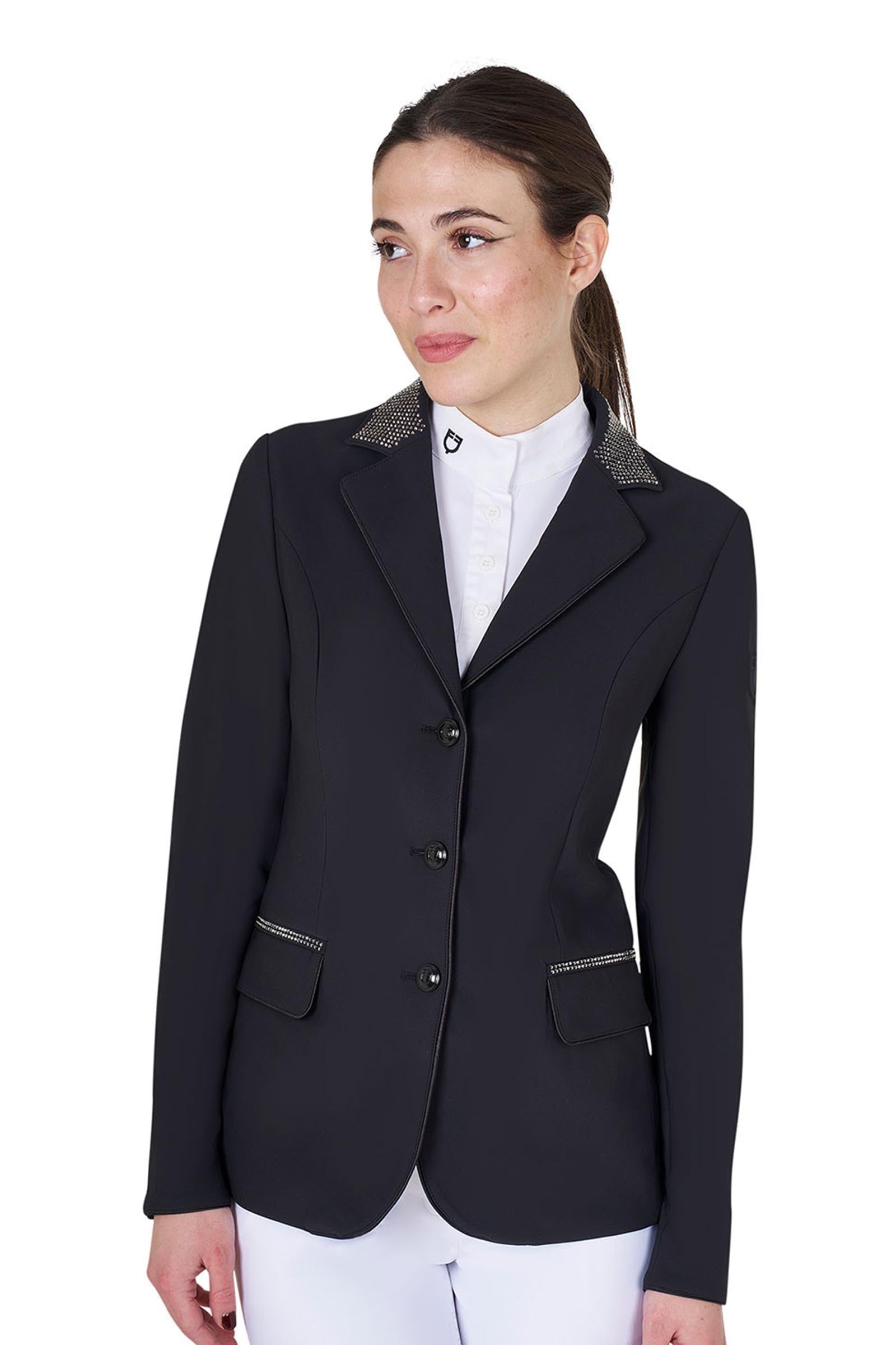 Equestro Women's Competition Jacket With Rhinestones Women’s Riding Clothing