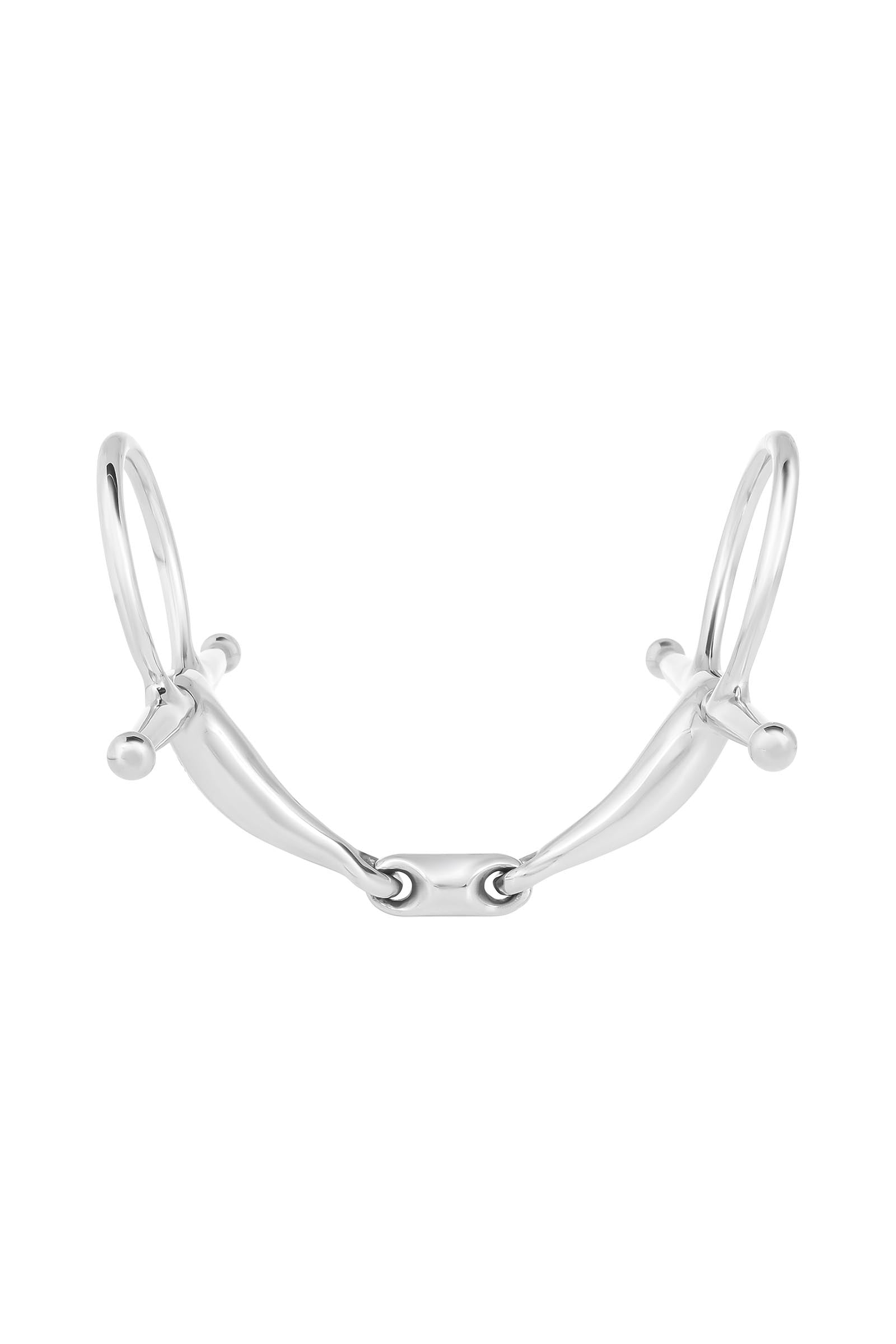 Waldhausen Full Cheek Bit, Double Jt., Stainless St., 14 mm Horse Bits