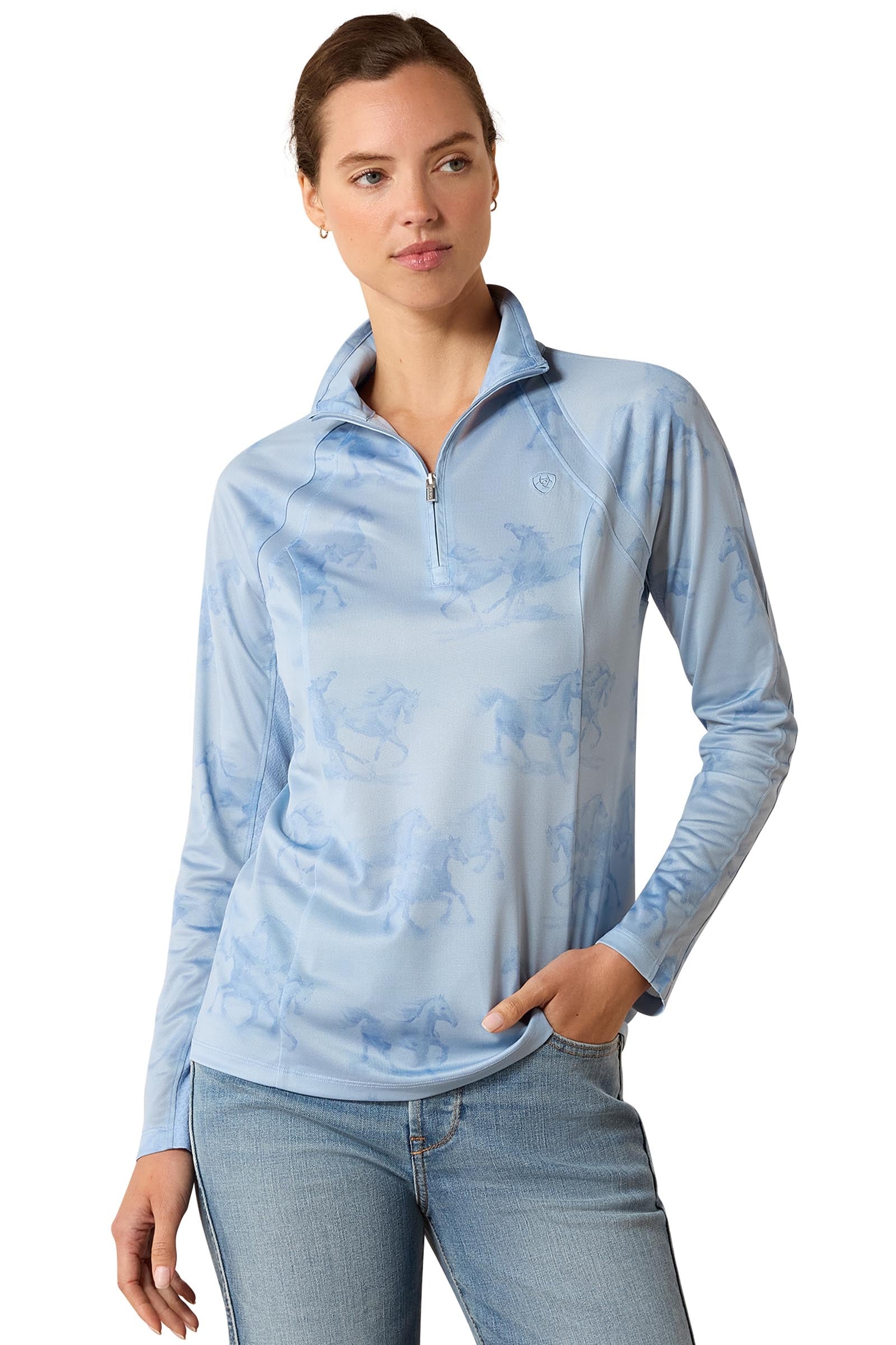 Ariat Women's Sunstopper 3.0 1/4 Zip Baselayer Damen Reitbekleidung