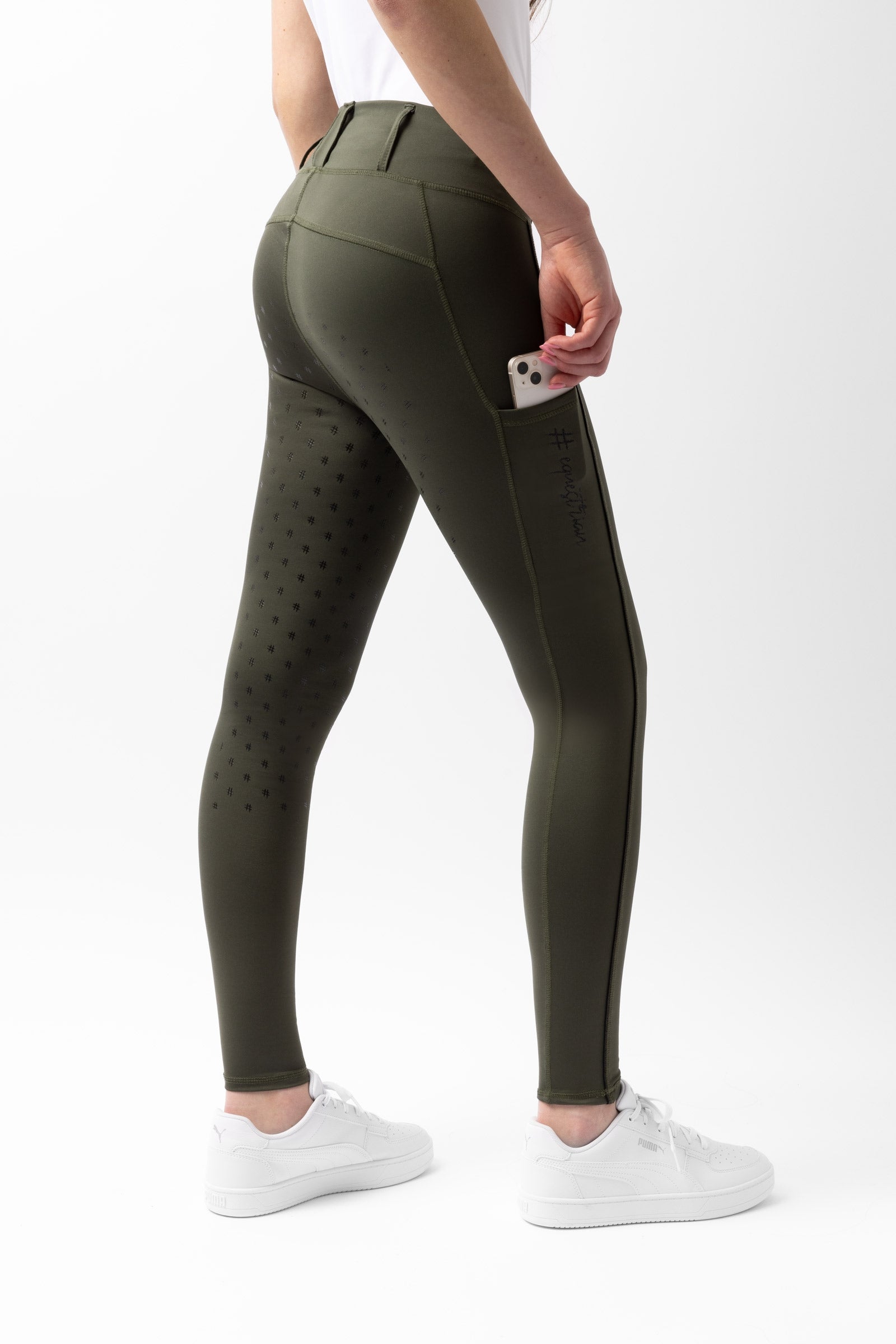 Horze Young Rider Aya Damen Reitleggings mit hohem Bund Kinder Reitbekleidung