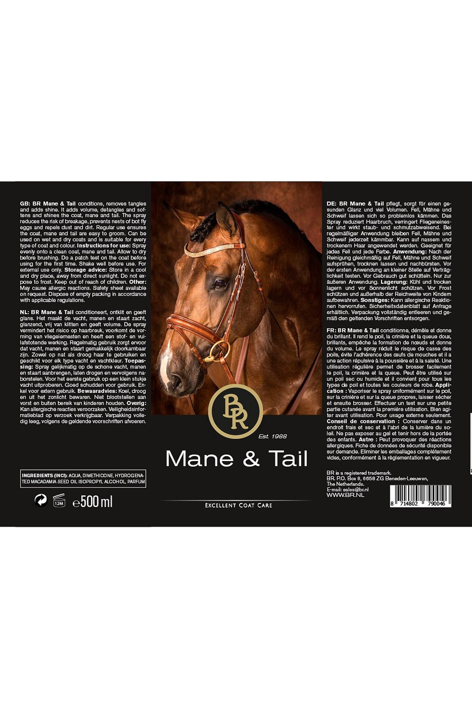 BR Mane & Tail Lotion, 500 ml Horse Health Care