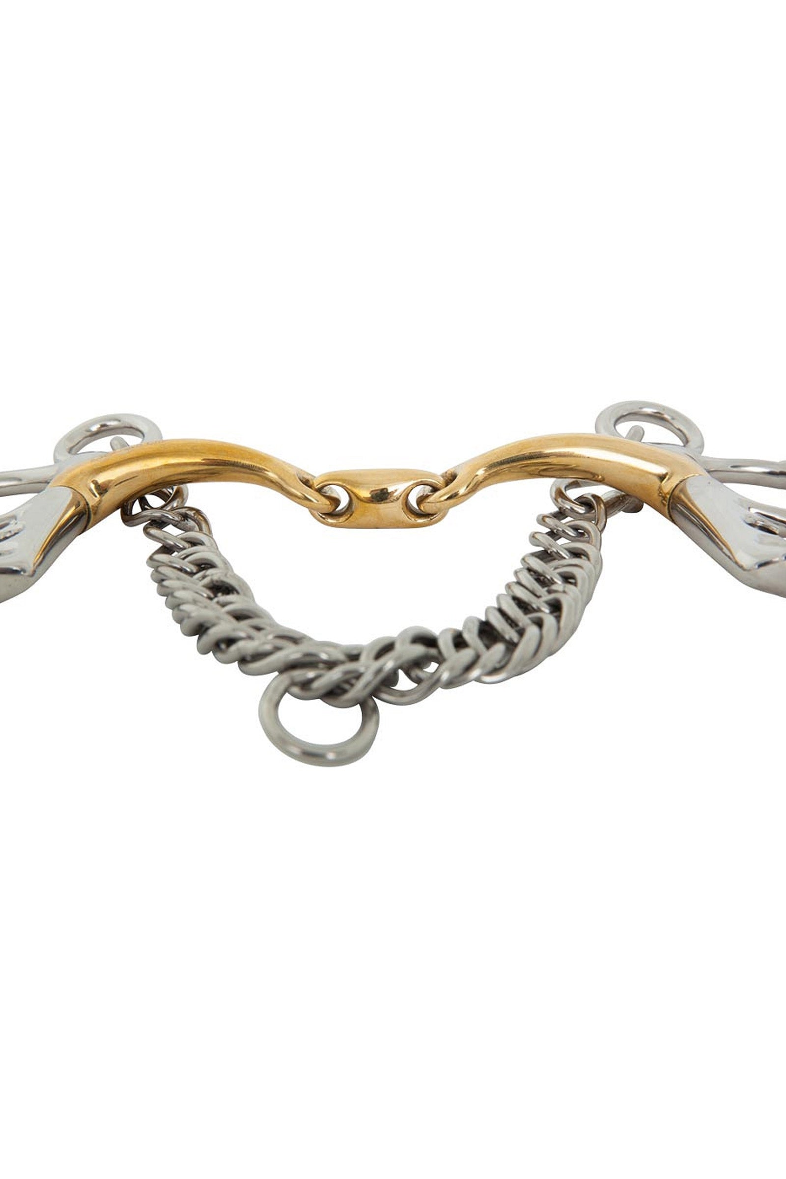 BR Soft Contact Baby Pelham Double Jtd., 14 mm, Shanks 102 mm Horse Bits