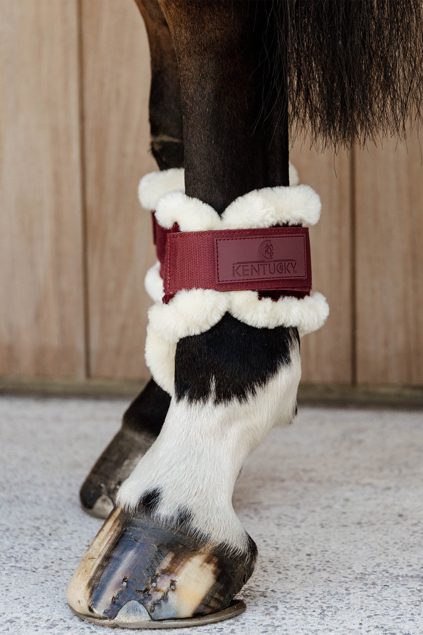 Kentucky Horsewear Vegan Sheepskin Young Horse Fetlock Boots Velvet Leg Protection & Hoof Protection for Horses