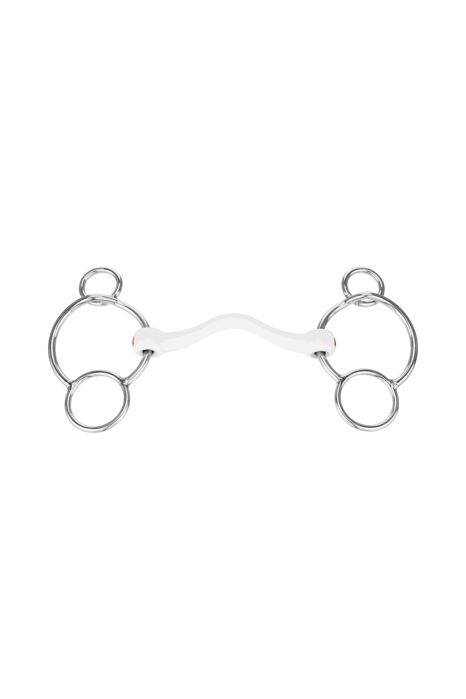 Sprenger Nathe CM 3-Ring-Gebiss, harte Stange mit Zungenfreiheit, 15 mm, Thermoplastik Gebisse