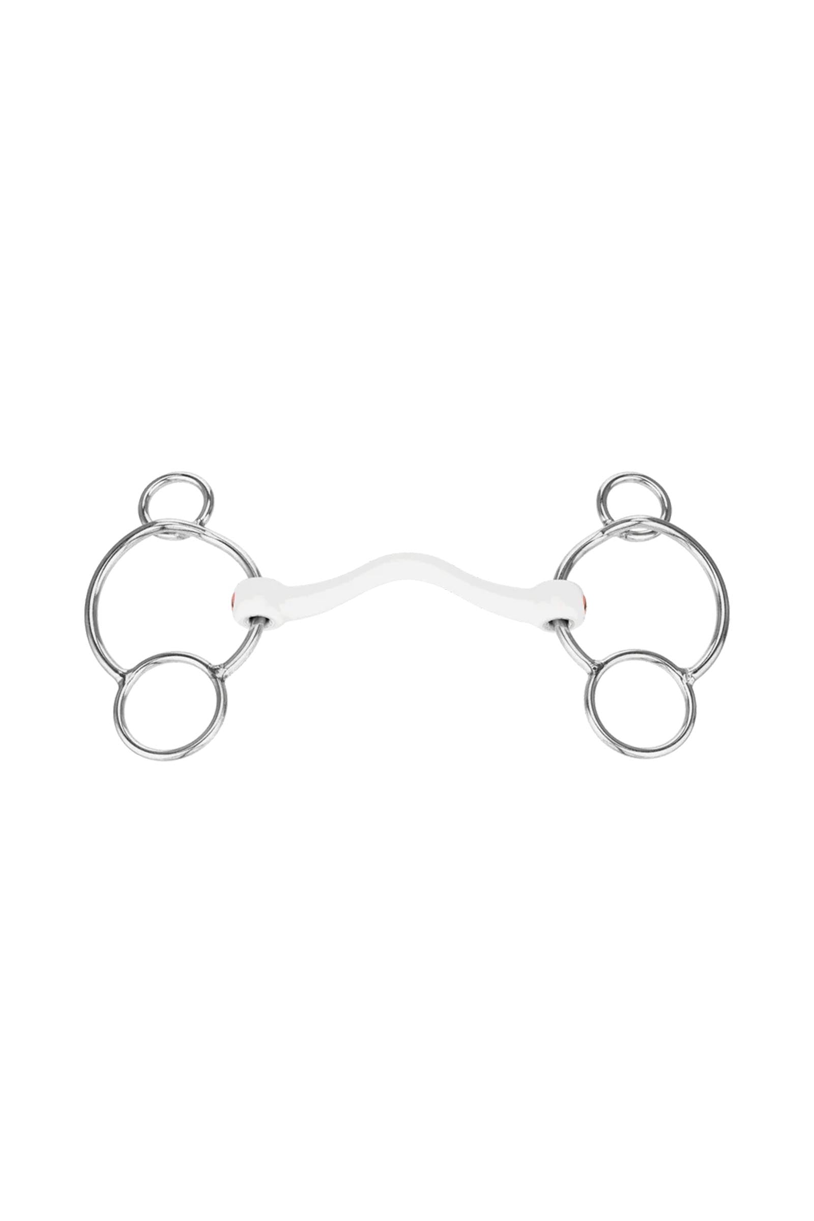 Sprenger Nathe CM 3-Ring-Gebiss, weiche Stange mit Zungenfreiheit, 15 mm, Thermoplastik Gebisse