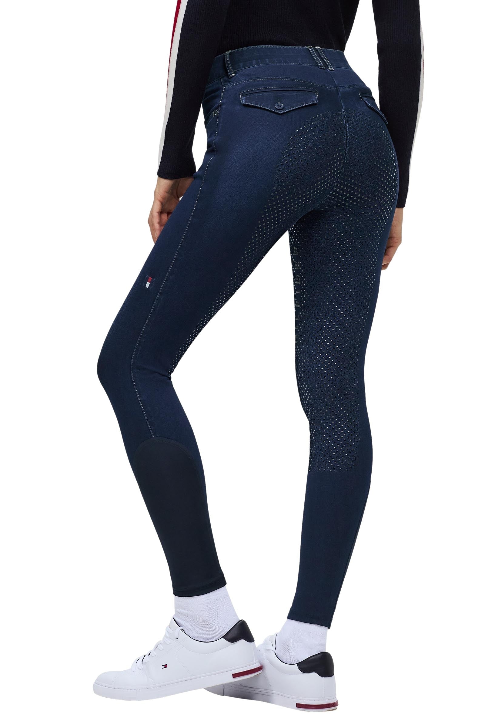 Tommy Hilfiger Equestrian Hope Damen Denim-Reithose mit Vollbesatz Womens Breeches