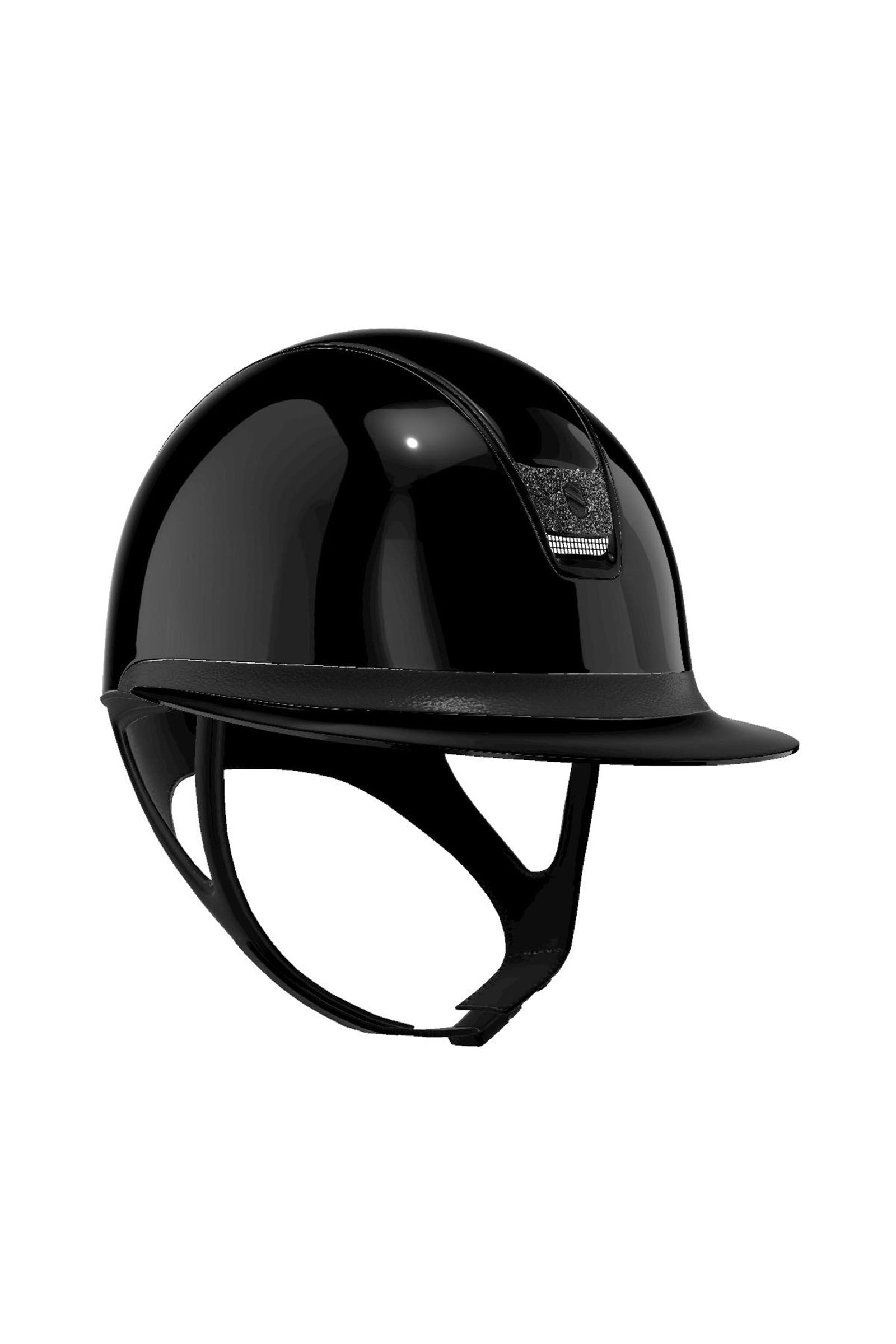 Samshield Miss Shield Glossy mit schwarzem Kristallwappen 2.0 Reithelme & Sicherheitswesten