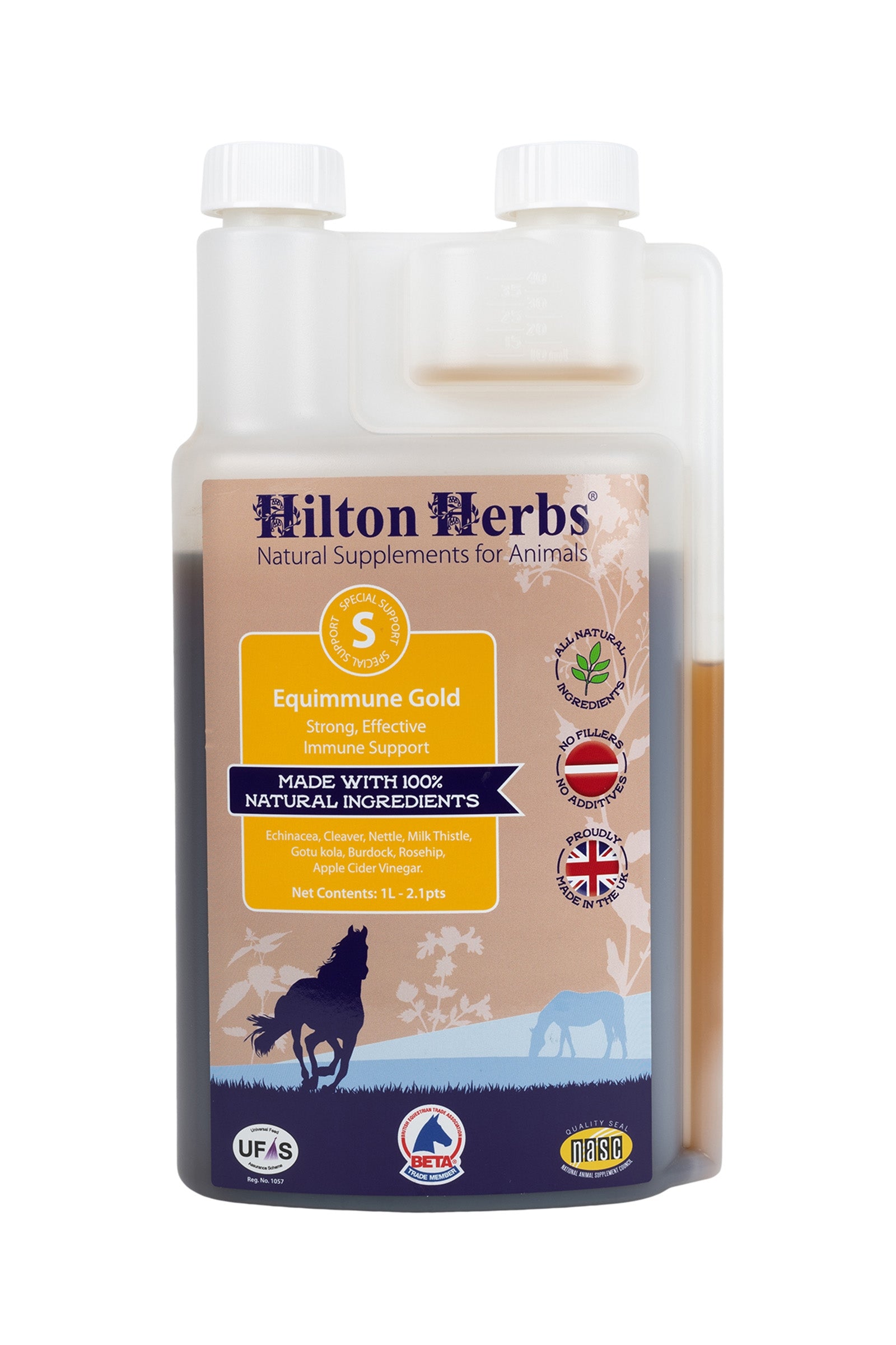 Hilton Herbs Equimmune Gold 1 Liter Horse Feed & Nutrition