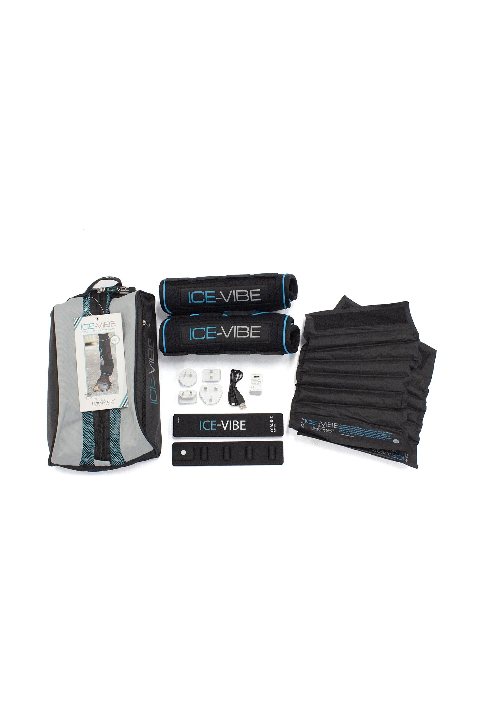 Ice-Vibe Gamaschen Black/Aqua Blue F horze Ice-Vibe Gamaschen Black/Aqua Blue F horze