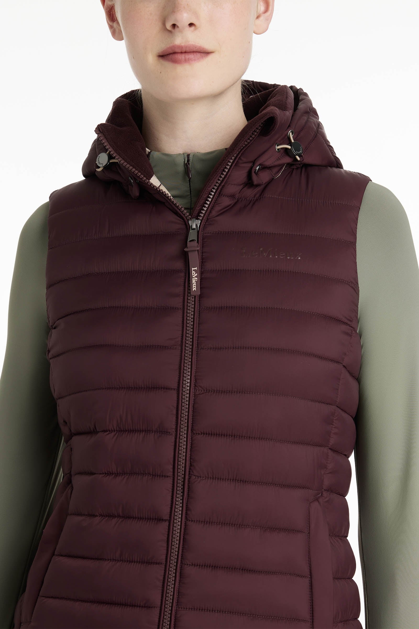 LeMieux Rose Women´s Hooded Puffer Gilet Women’s Riding Clothing
