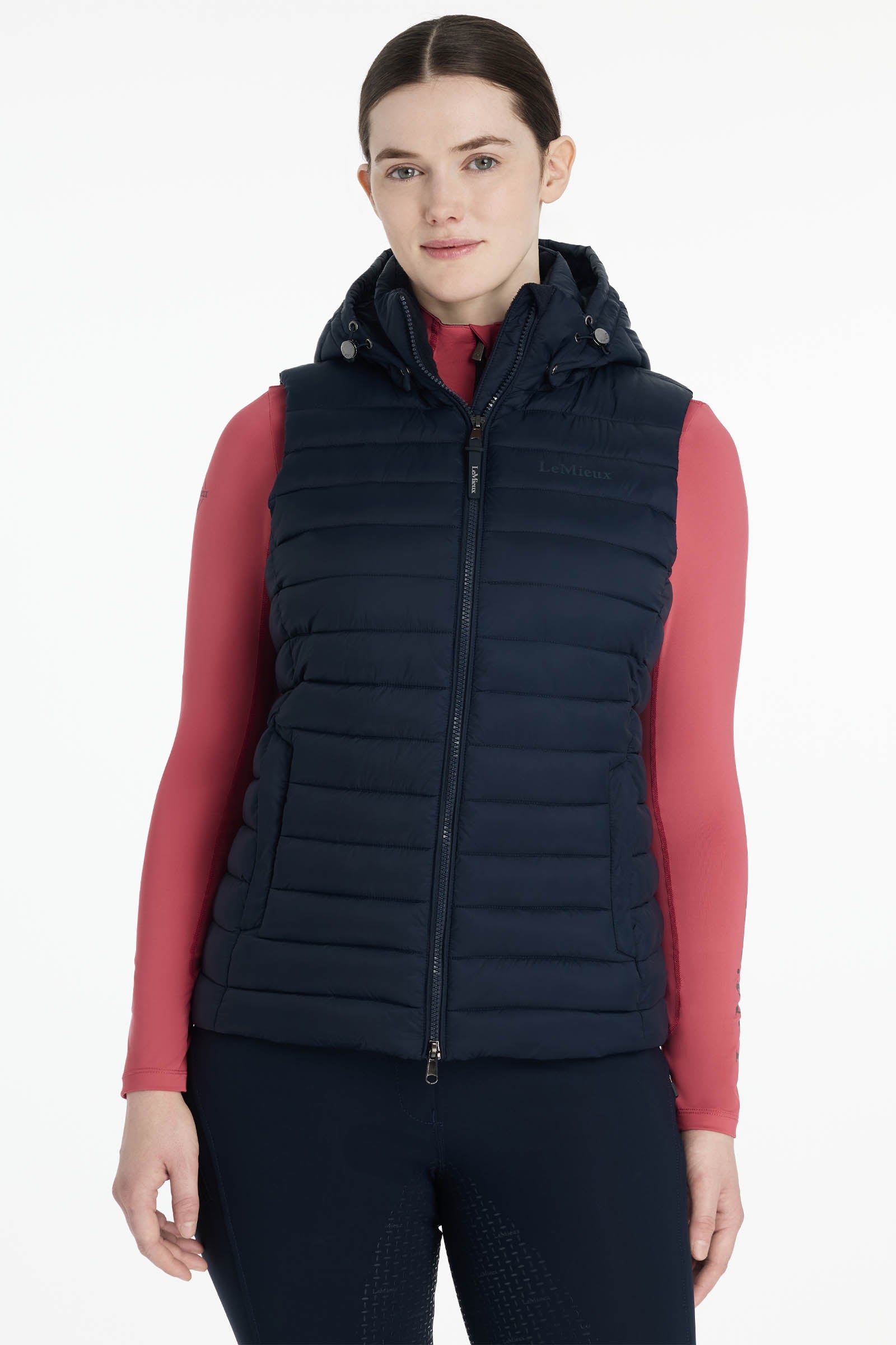 LeMieux Rose Women´s Hooded Puffer Gilet Women’s Riding Clothing
