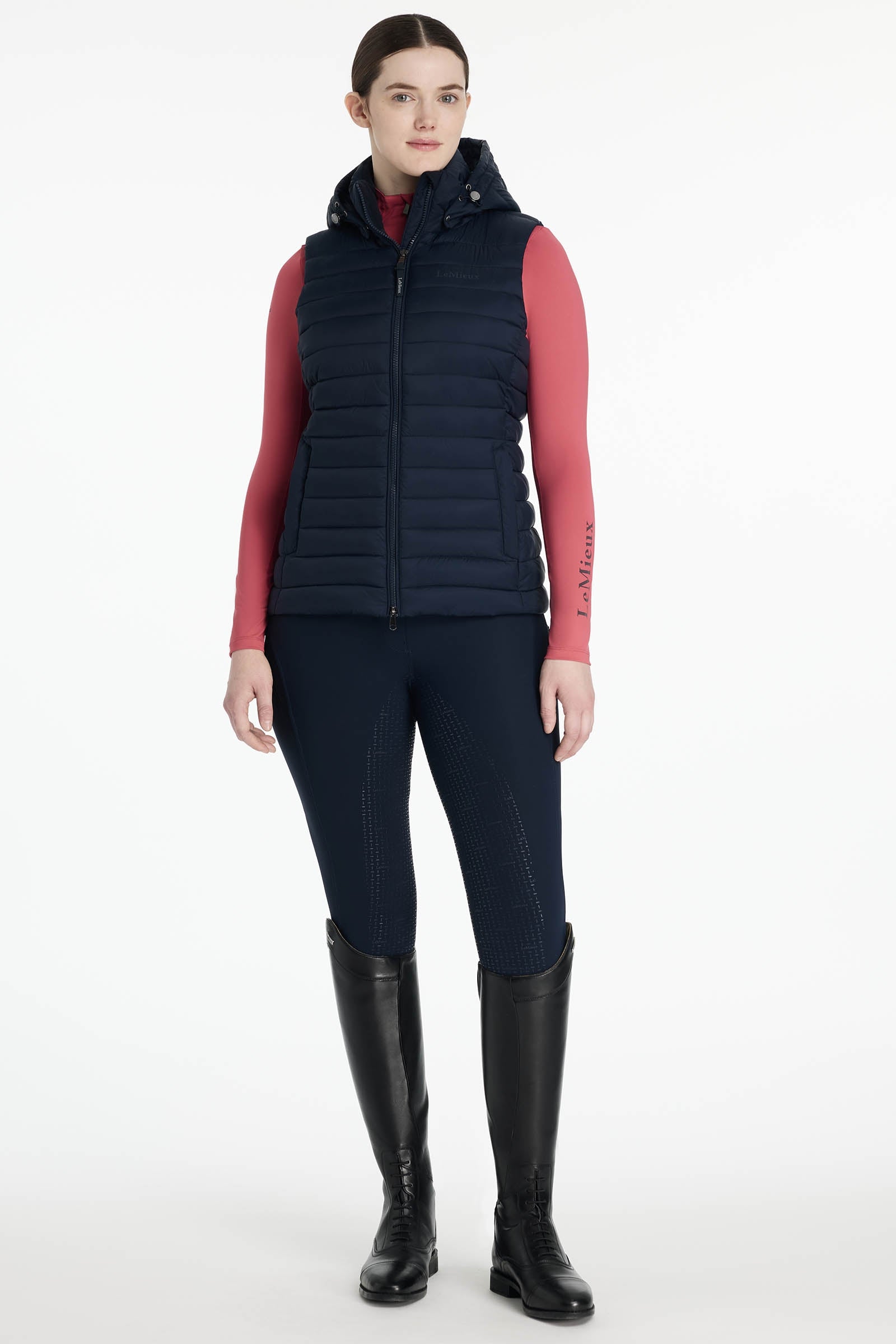 LeMieux Rose Women´s Hooded Puffer Gilet Women’s Riding Clothing