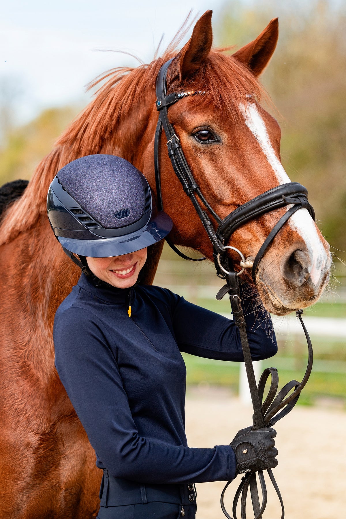 Abus Airluxe Supreme Glam Shiny Long Visor Helmet Safety Equipment